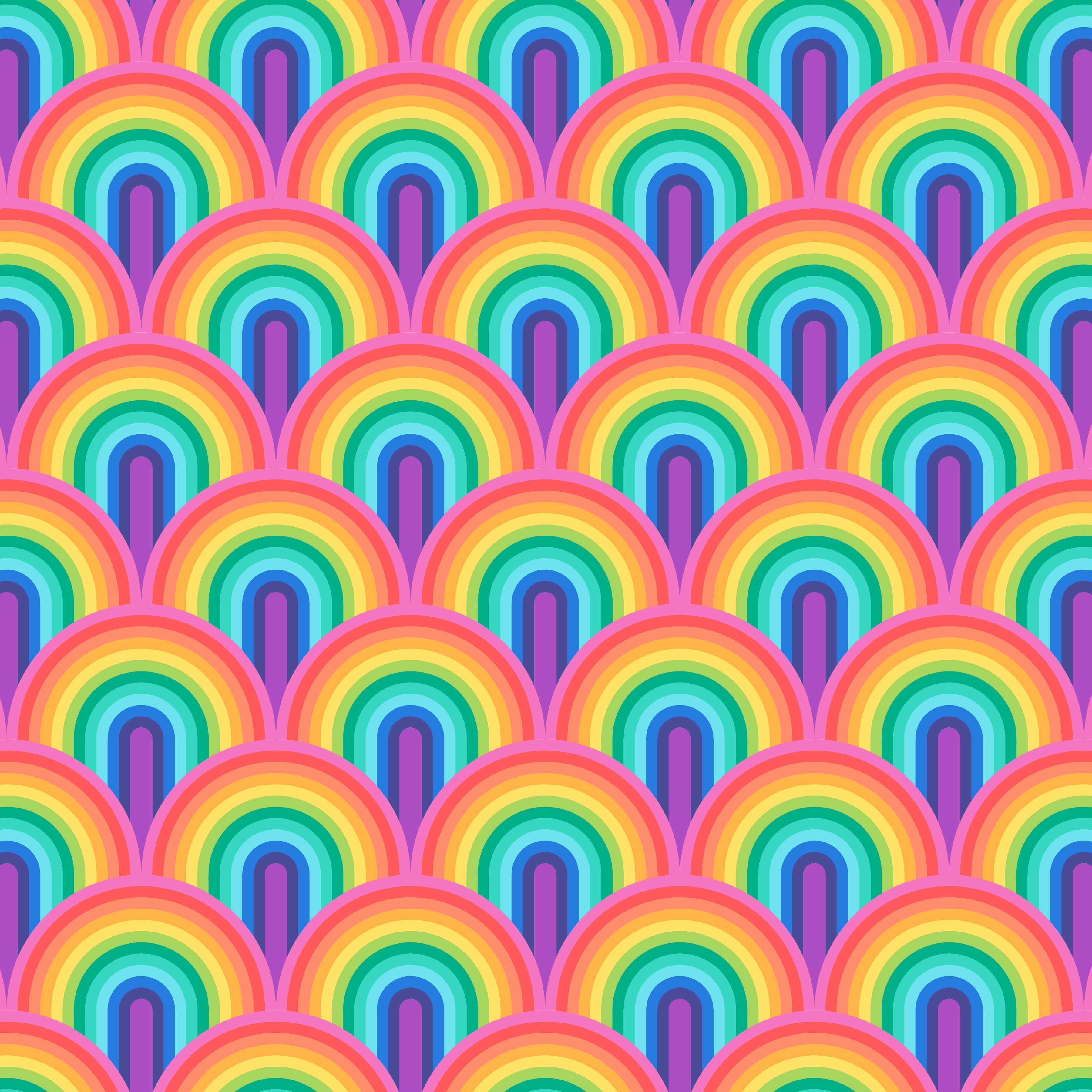 Rainbow Collage Pattern Vinyl 12" x 12" - The Vinyl Haus Main image
