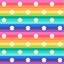 Large Rainbow Stripes With Daisies Pattern Vinyl 12" x 12" - The Vinyl Haus