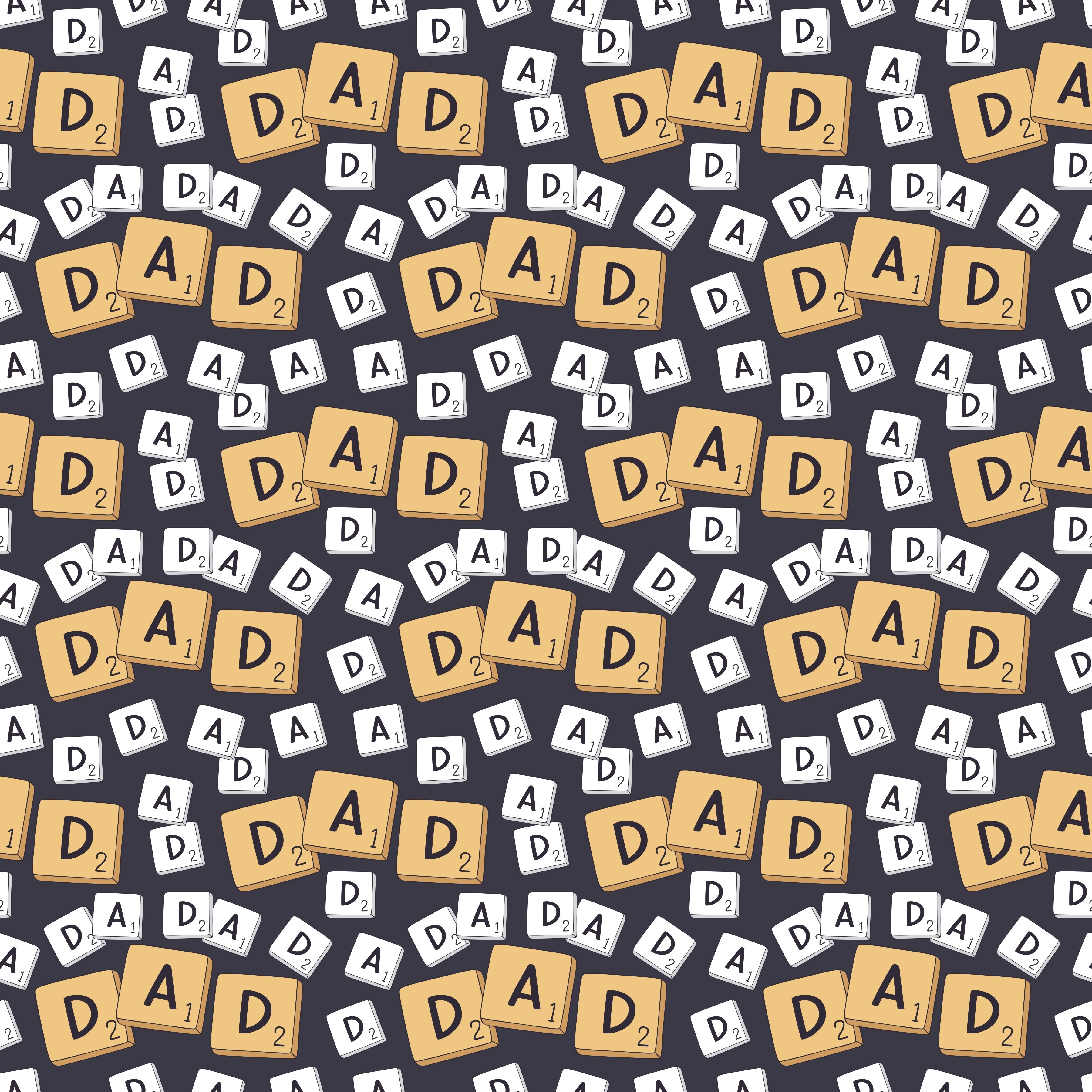 Dad Puzzle Letters Pattern Vinyl 12" x 12" - The Vinyl Haus Main image