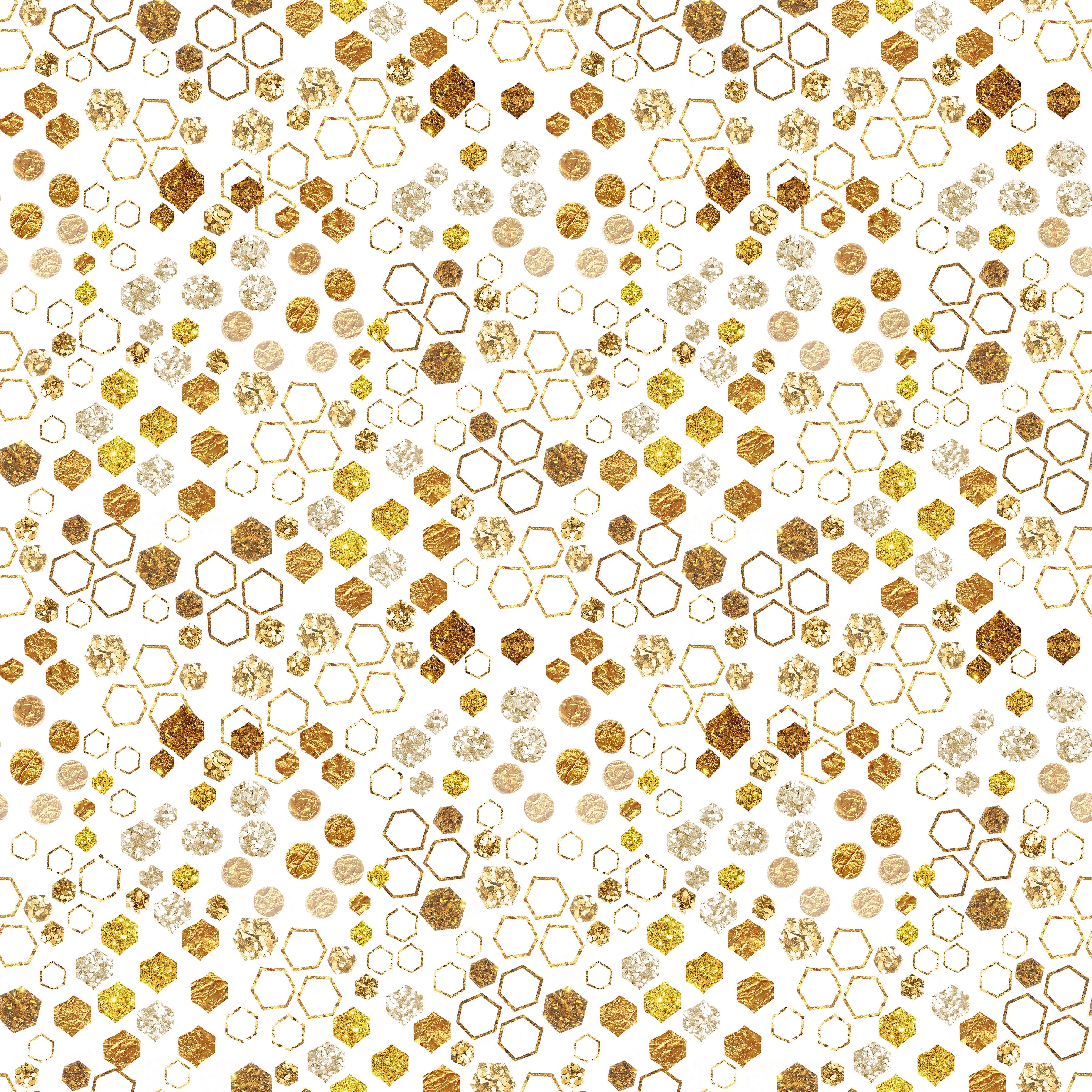Golden Honeycombs Pattern Vinyl 12" x 12" - The Vinyl Haus