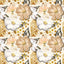 Golden Bee Floral Pattern Vinyl 12" x 12" - The Vinyl Haus
