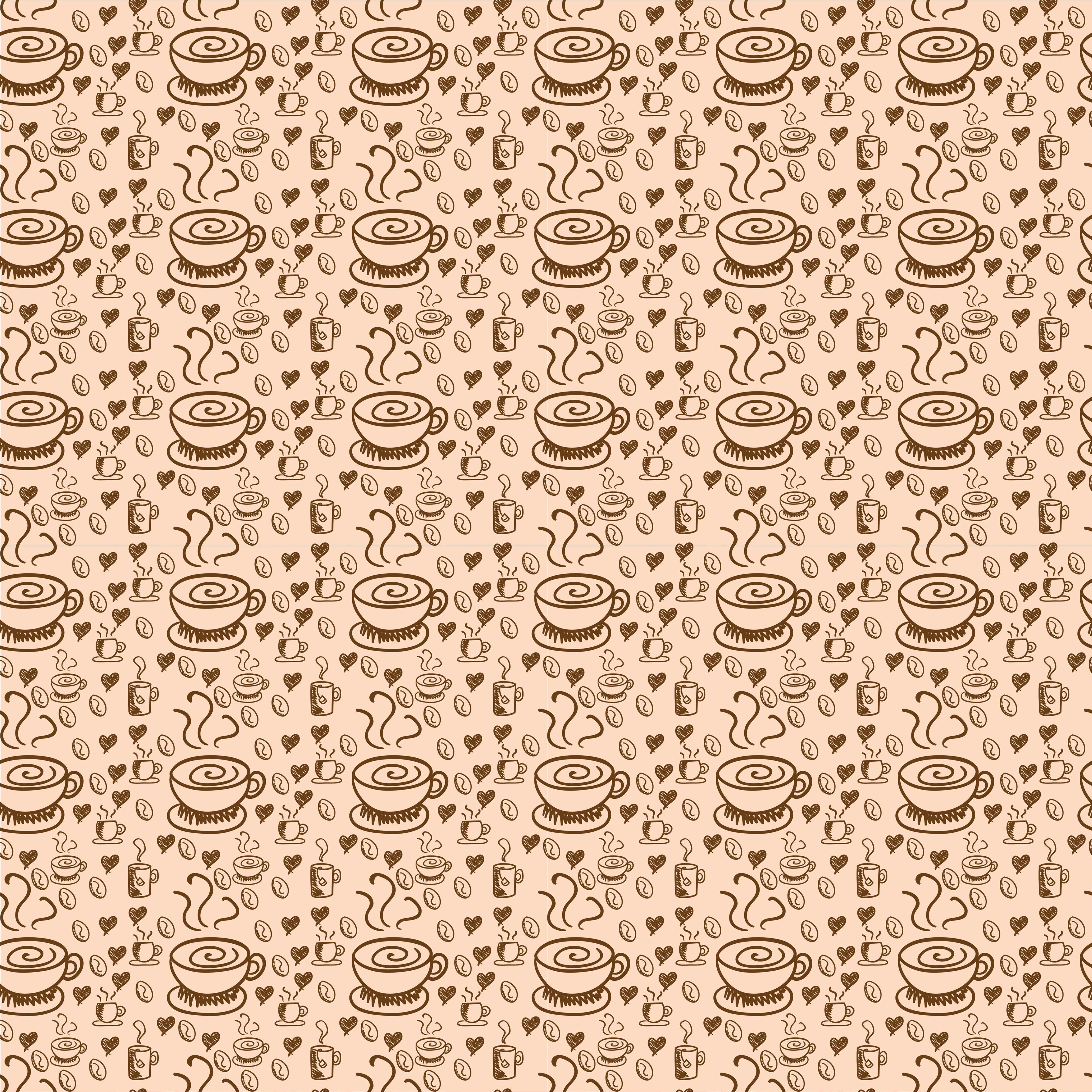 Hot Coffee Pattern Vinyl 12" x 12" - The Vinyl Haus Main image