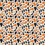 Orange and Black Halloween Small Leopard Pattern Vinyl 12" x 12" - The Vinyl Haus