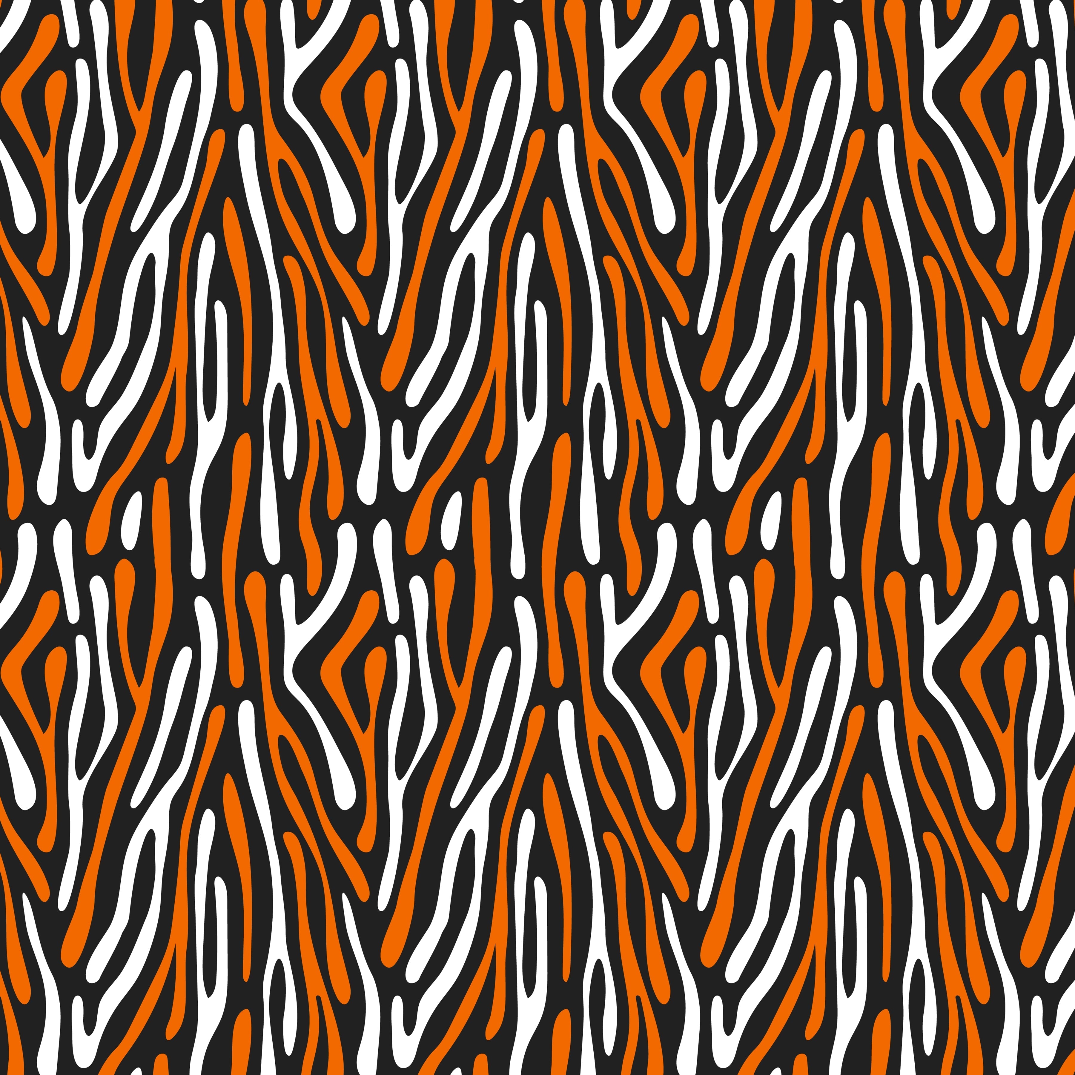 Orange and Black Halloween Zebra Pattern Vinyl 12" x 12" - The Vinyl Haus Main image