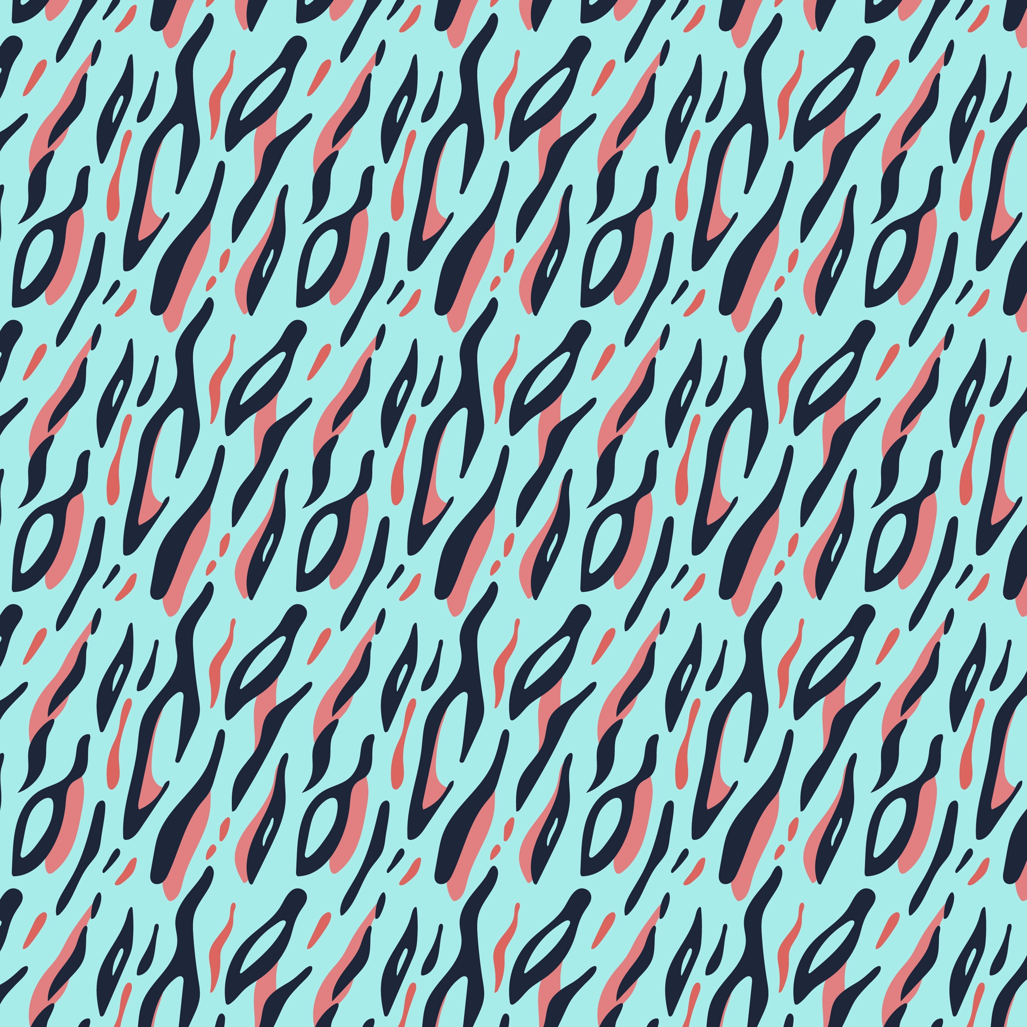 Green and Peach Zebra Pattern Vinyl 12" x 12" - The Vinyl Haus Main image