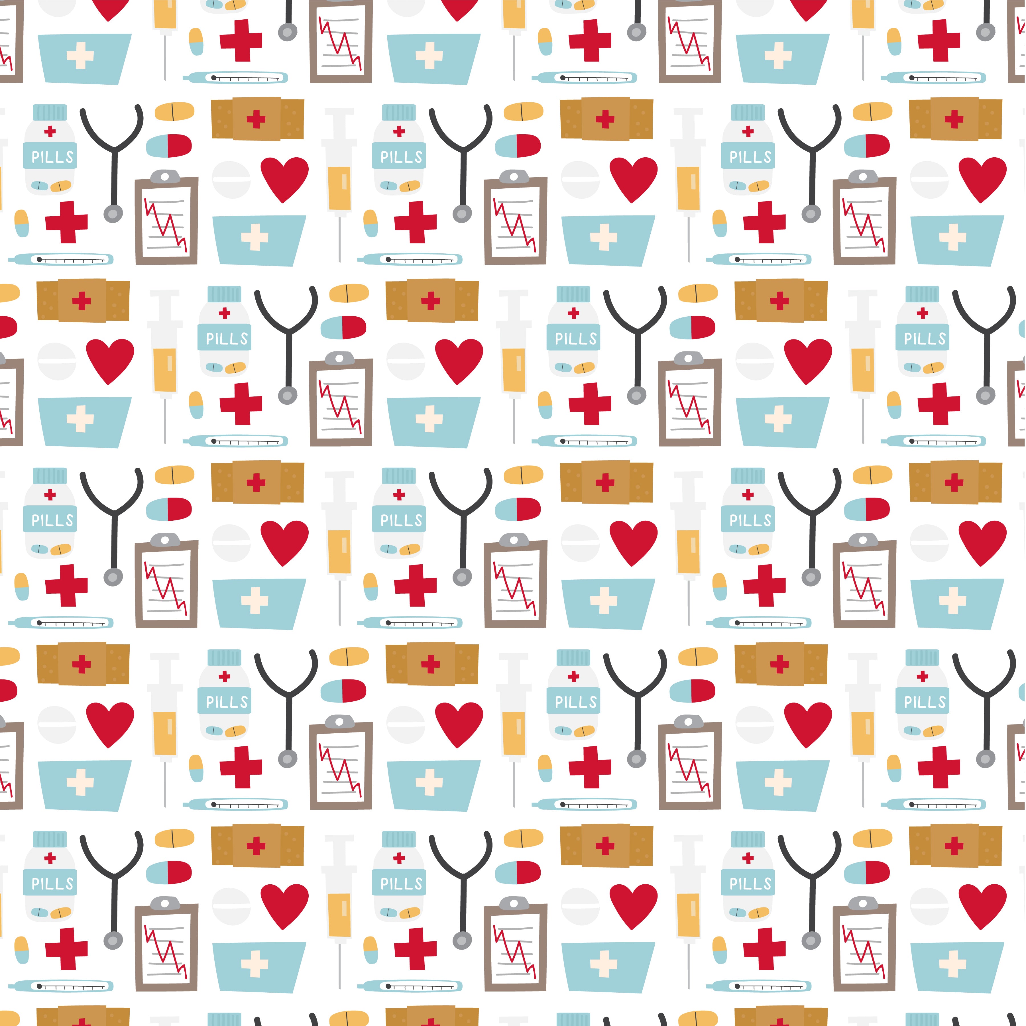 Medical Equipment Pattern Vinyl 12" x 12" - The Vinyl Haus Main image