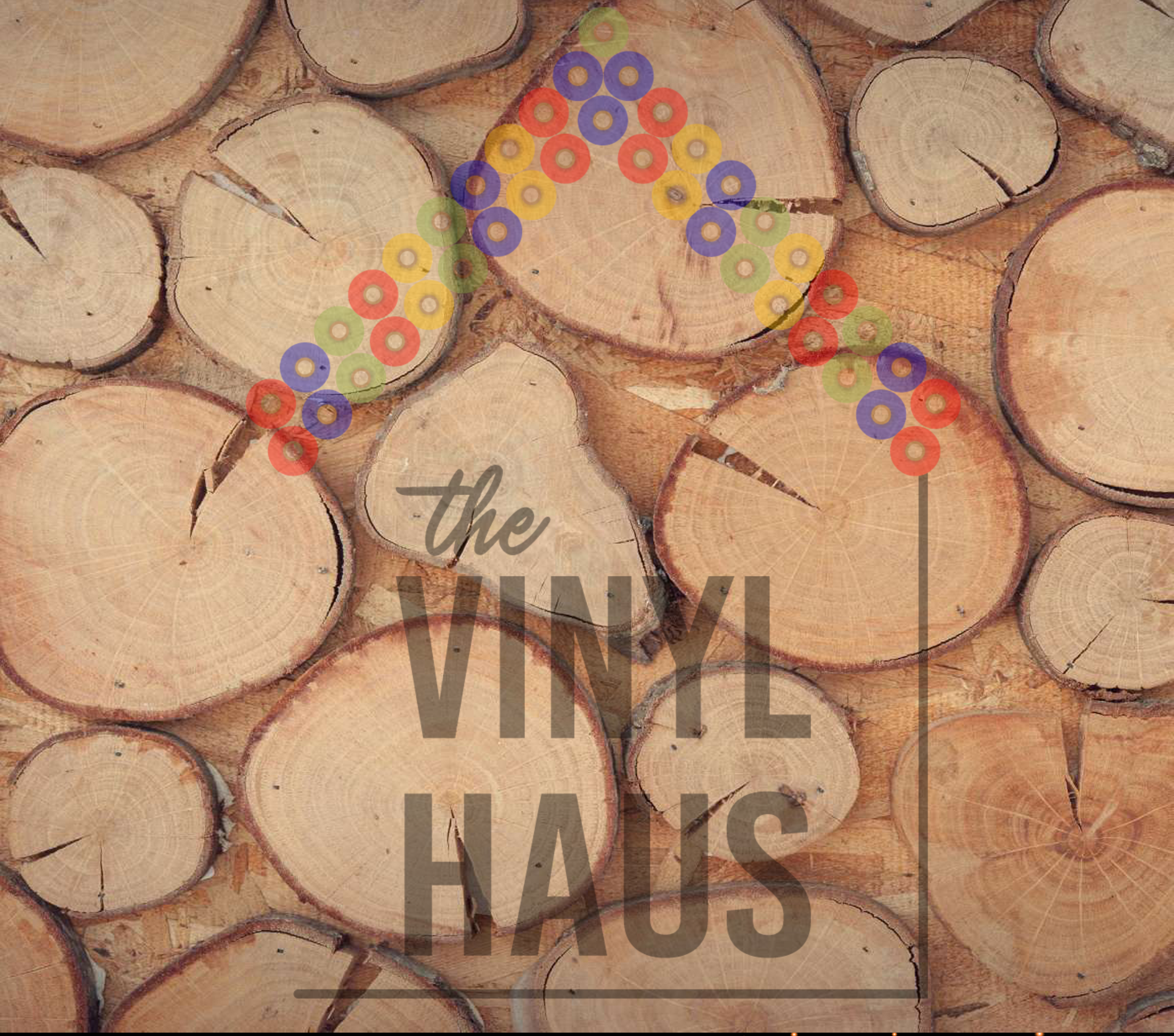 Wood Slices Pattern Vinyl 12" x 10" - The Vinyl Haus Main image