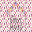 Pink Ladybugs and Flowers White Background Pattern Vinyl 12" x 9" - The Vinyl Haus