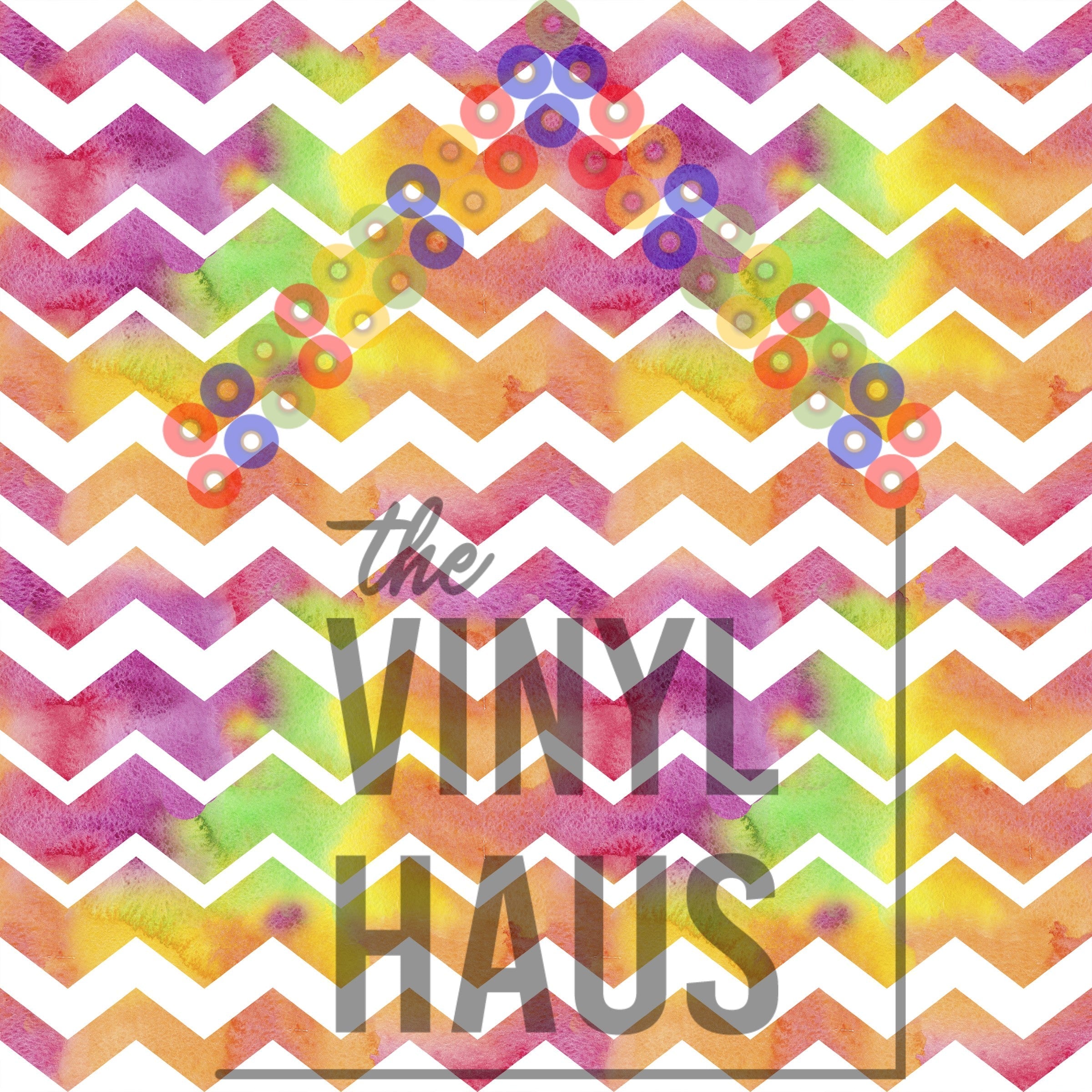 Watercolor Chevron Pattern Vinyl 12" x 9" - The Vinyl Haus Main image