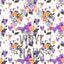 Halloween Floral With Purple Hearts Pattern Vinyl 12" x 9" - The Vinyl Haus