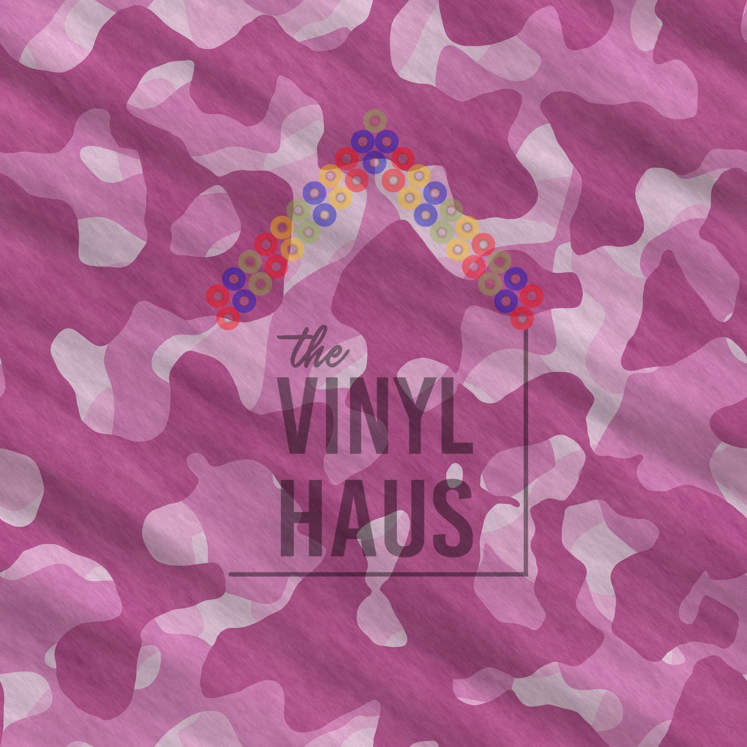 Pink Camouflage Pattern Vinyl 12" x 12" - The Vinyl Haus Main image