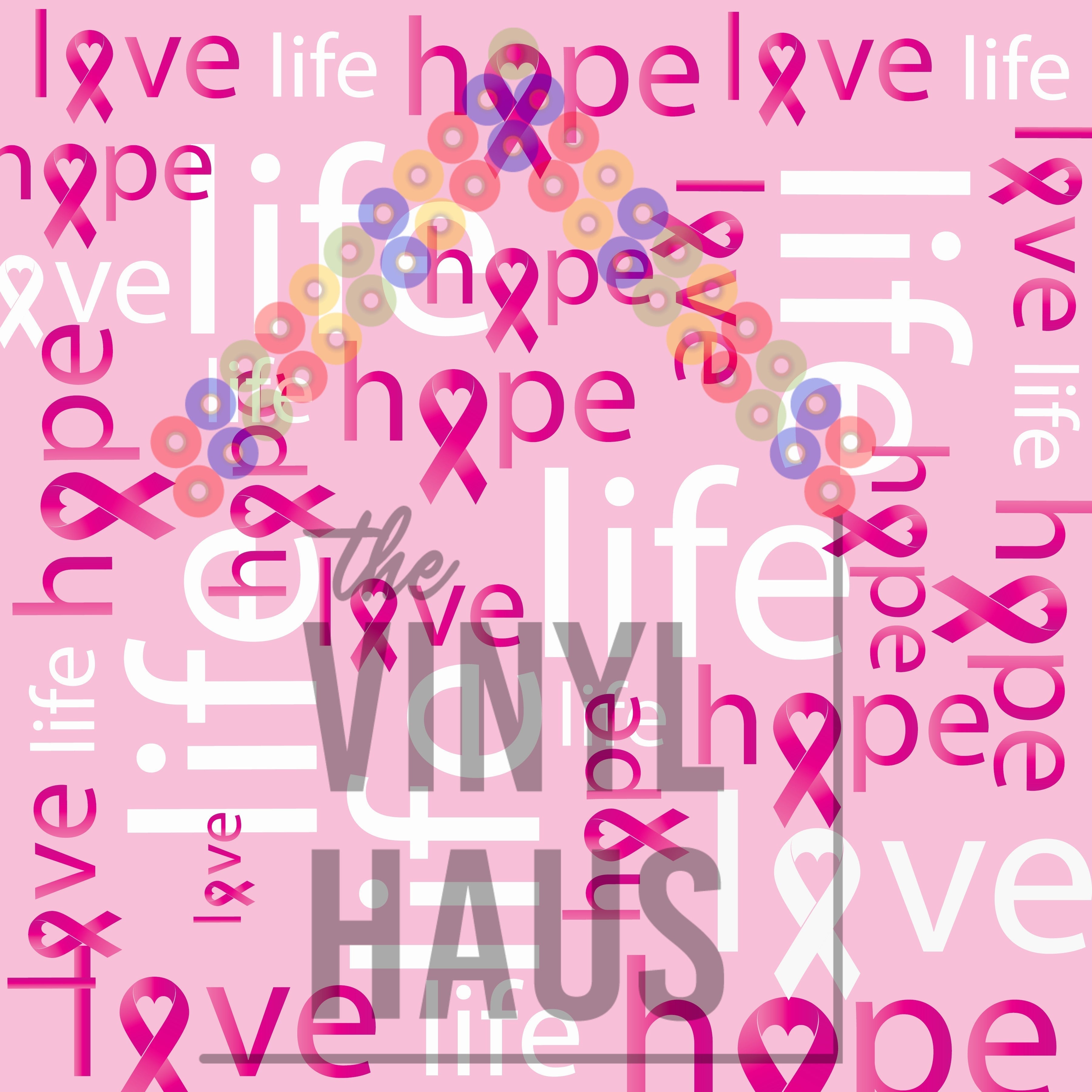 Live Love Hope Pattern Vinyl 12" x 12" - The Vinyl Haus Main image