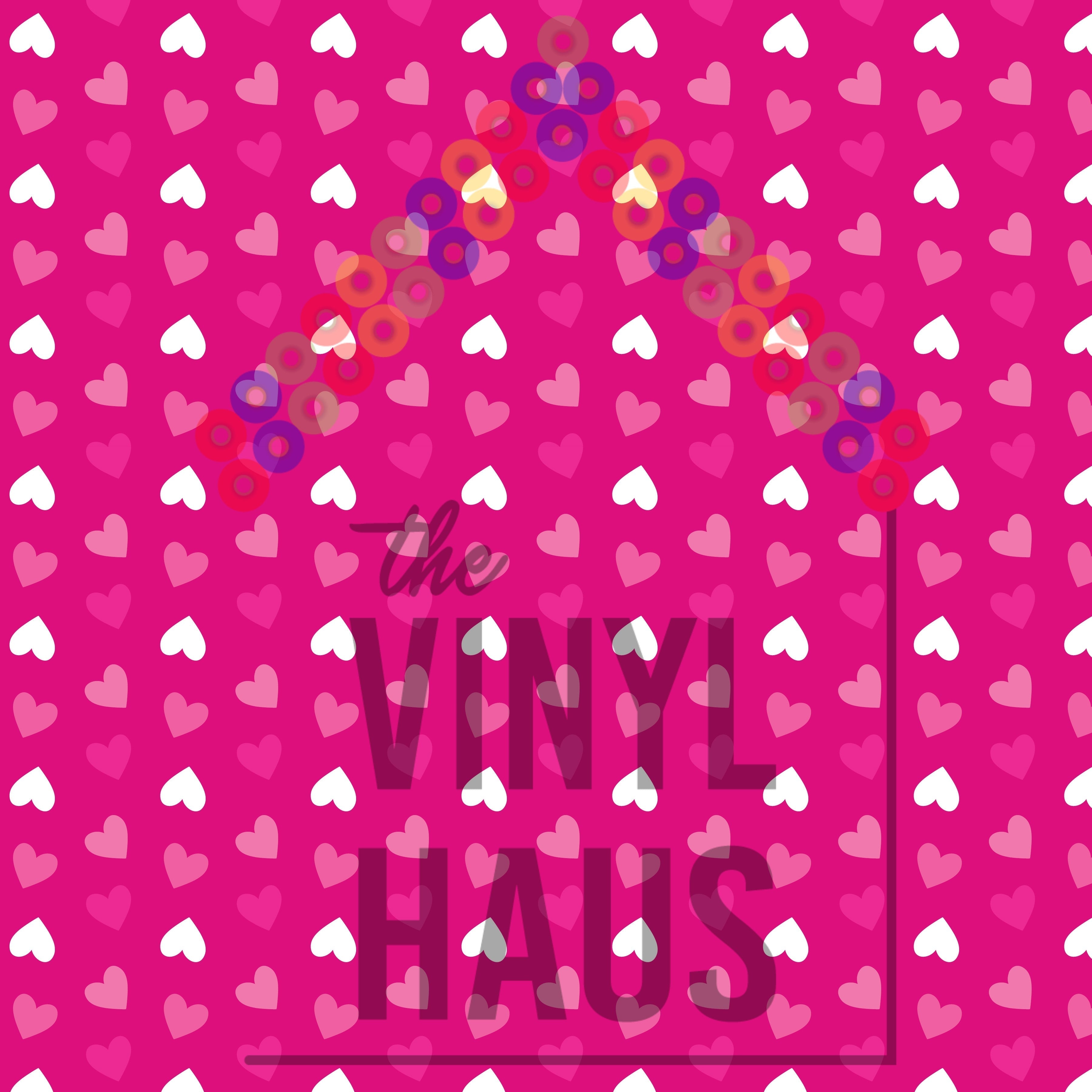 Pink Hearts Pattern Vinyl 12" x 12" - The Vinyl Haus Main image