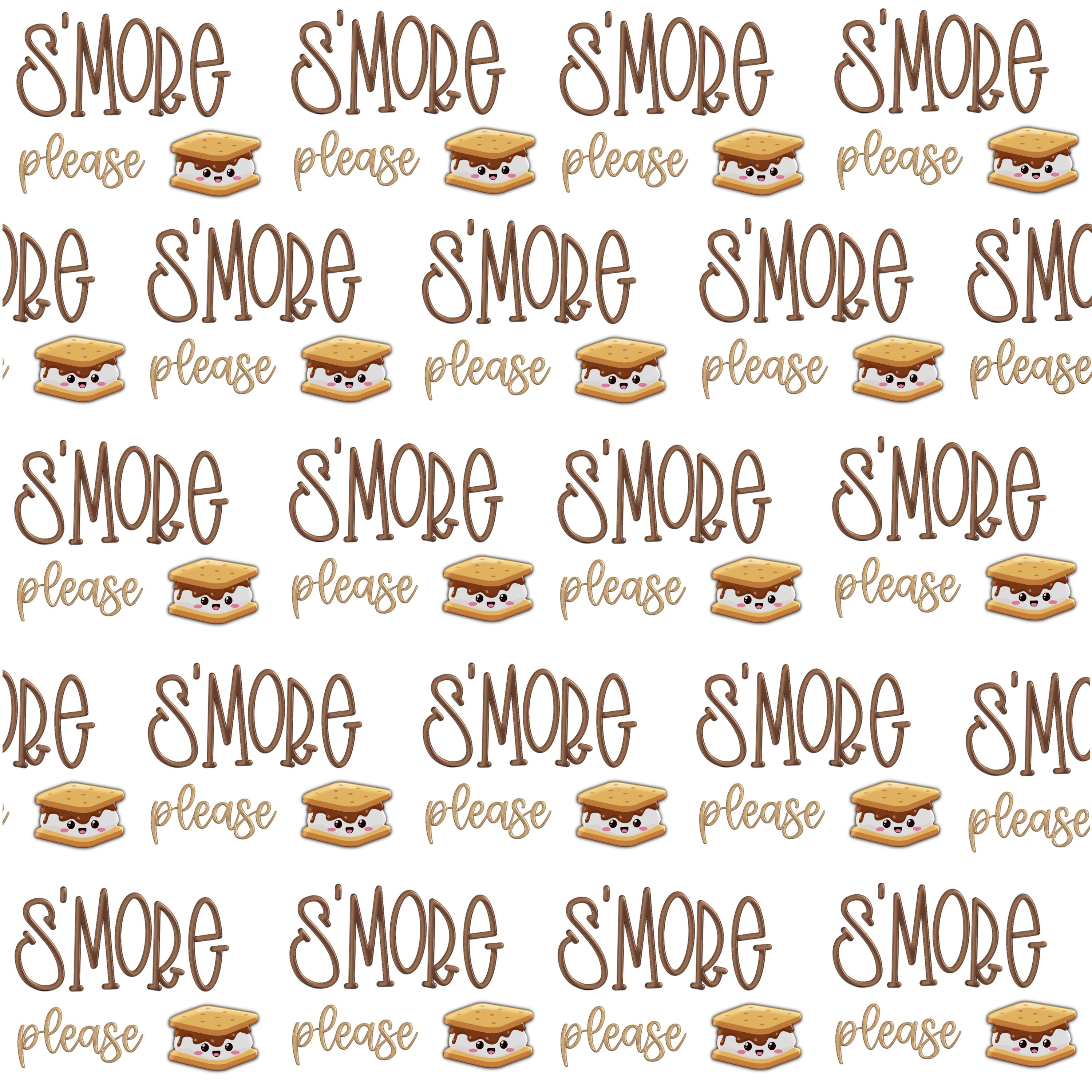 S'More Please Pattern Vinyl 12" x 9" - The Vinyl Haus Main image
