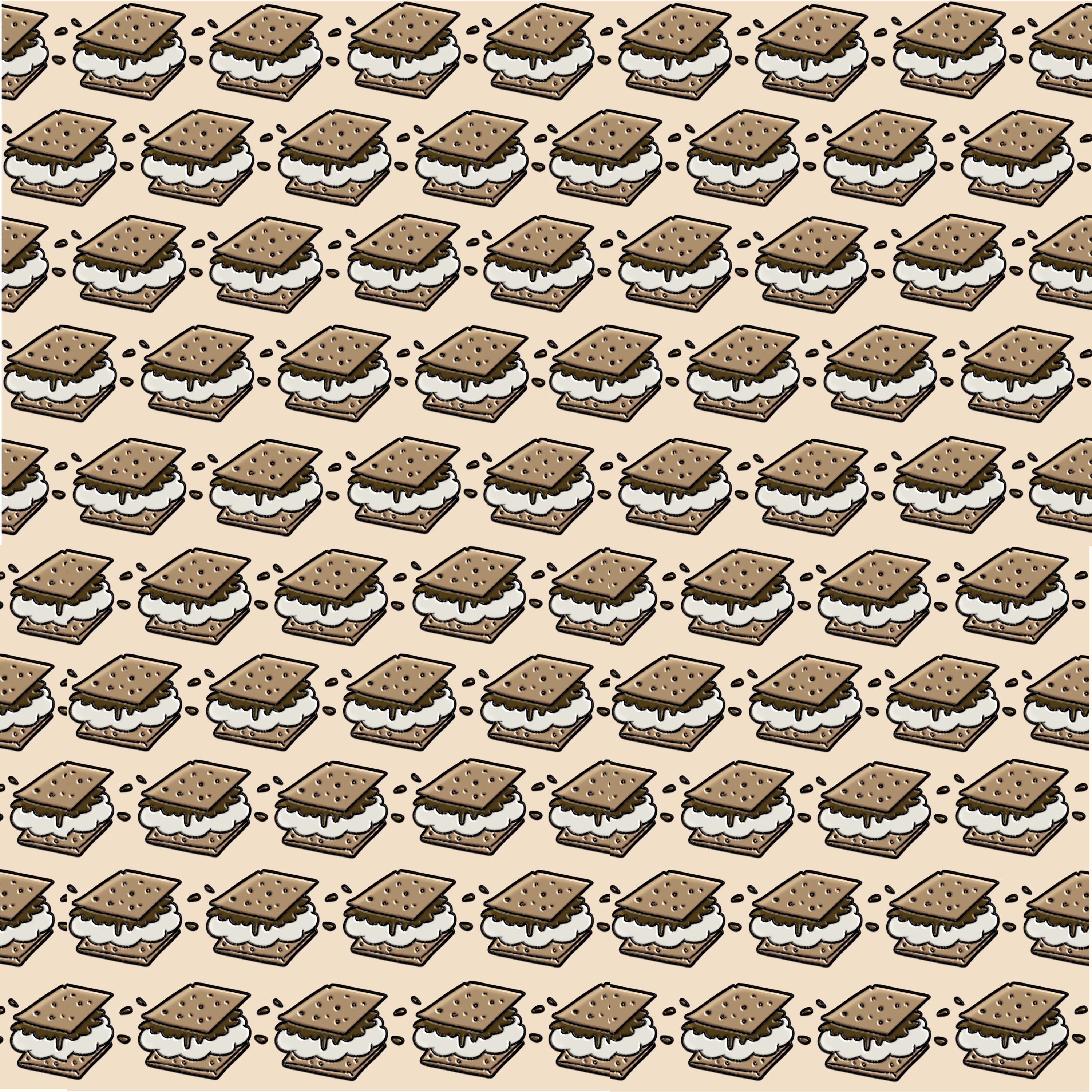 Small Smores Pattern Vinyl 12" x 9" - The Vinyl Haus Main image