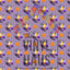 Halloween Candy and Pumpkins Purple Background Pattern Vinyl 12" x 12" - The Vinyl Haus