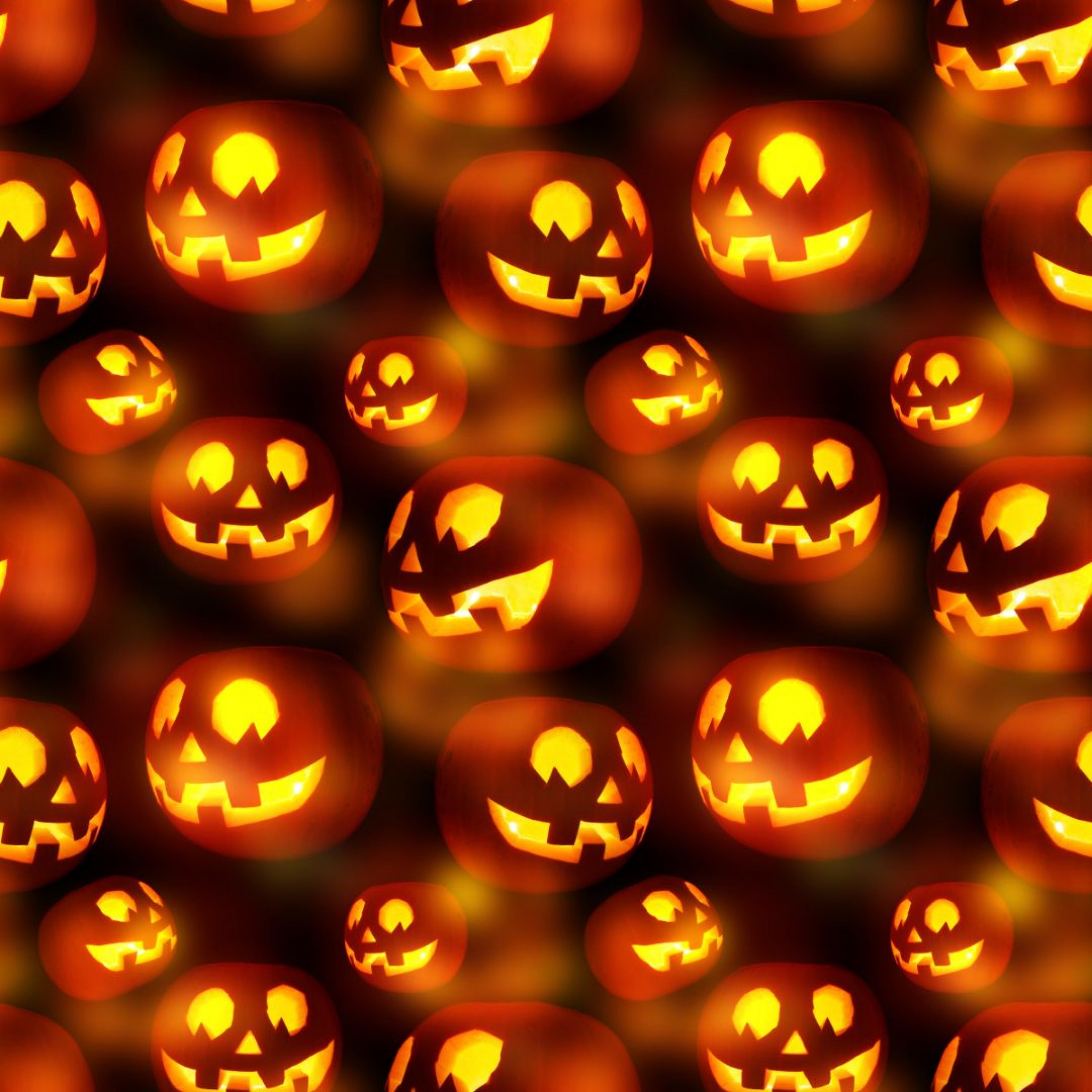Glowing Jack O Lanterns Pattern Vinyl 12" x 12" - The Vinyl Haus Main image