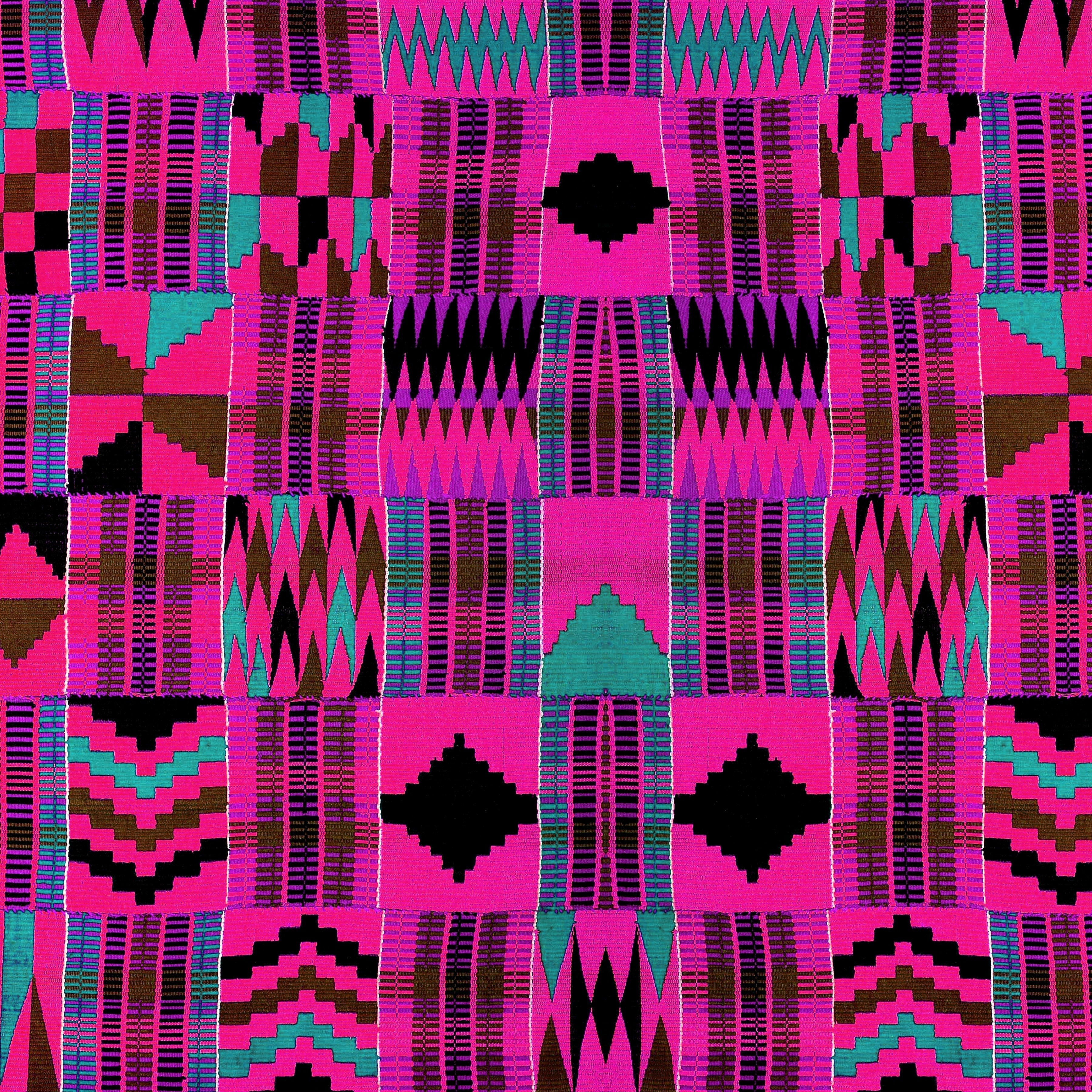 Kente Pink Pattern Vinyl 12" x 12" - The Vinyl Haus