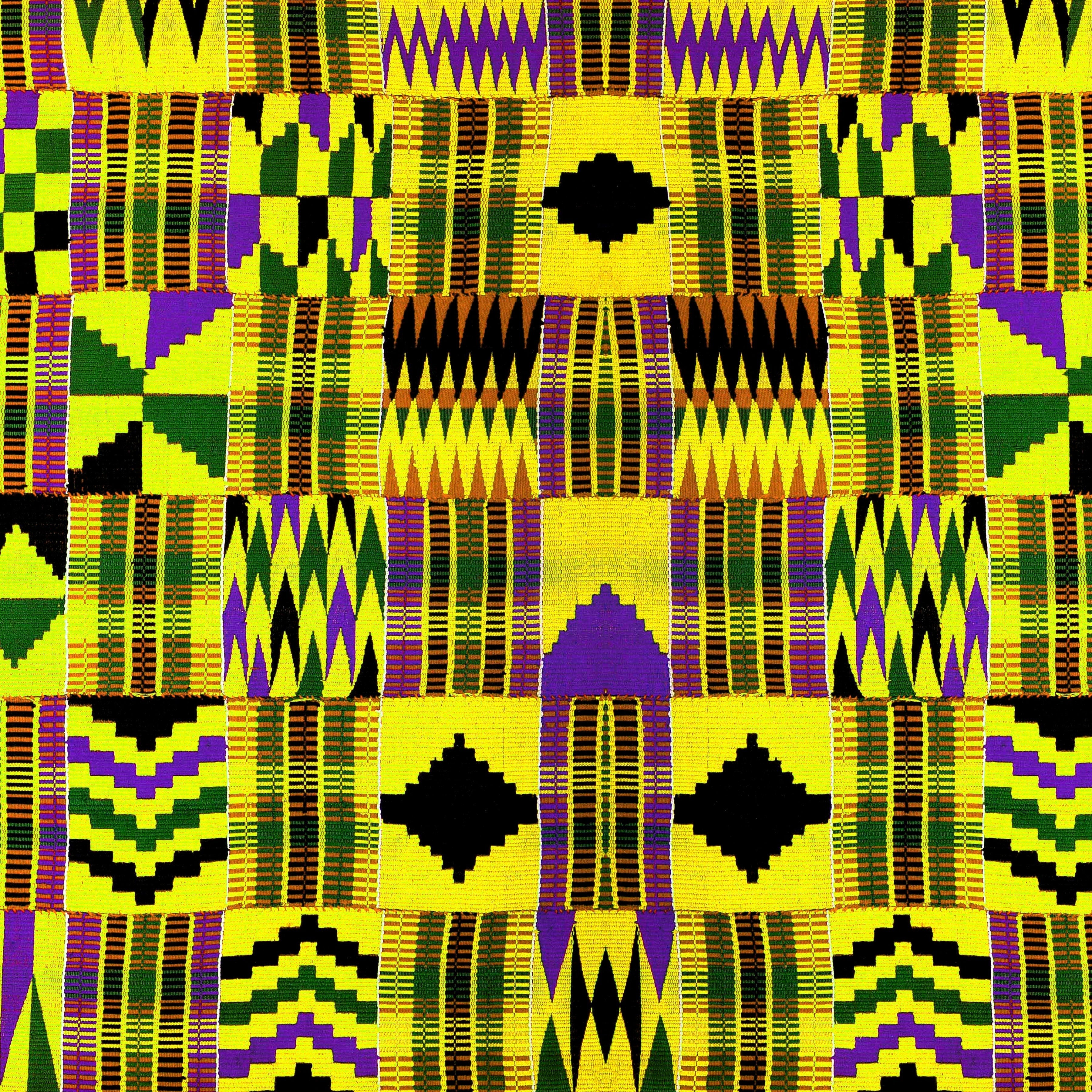 Kente Yellow Pattern Vinyl 12" x 12" - The Vinyl Haus