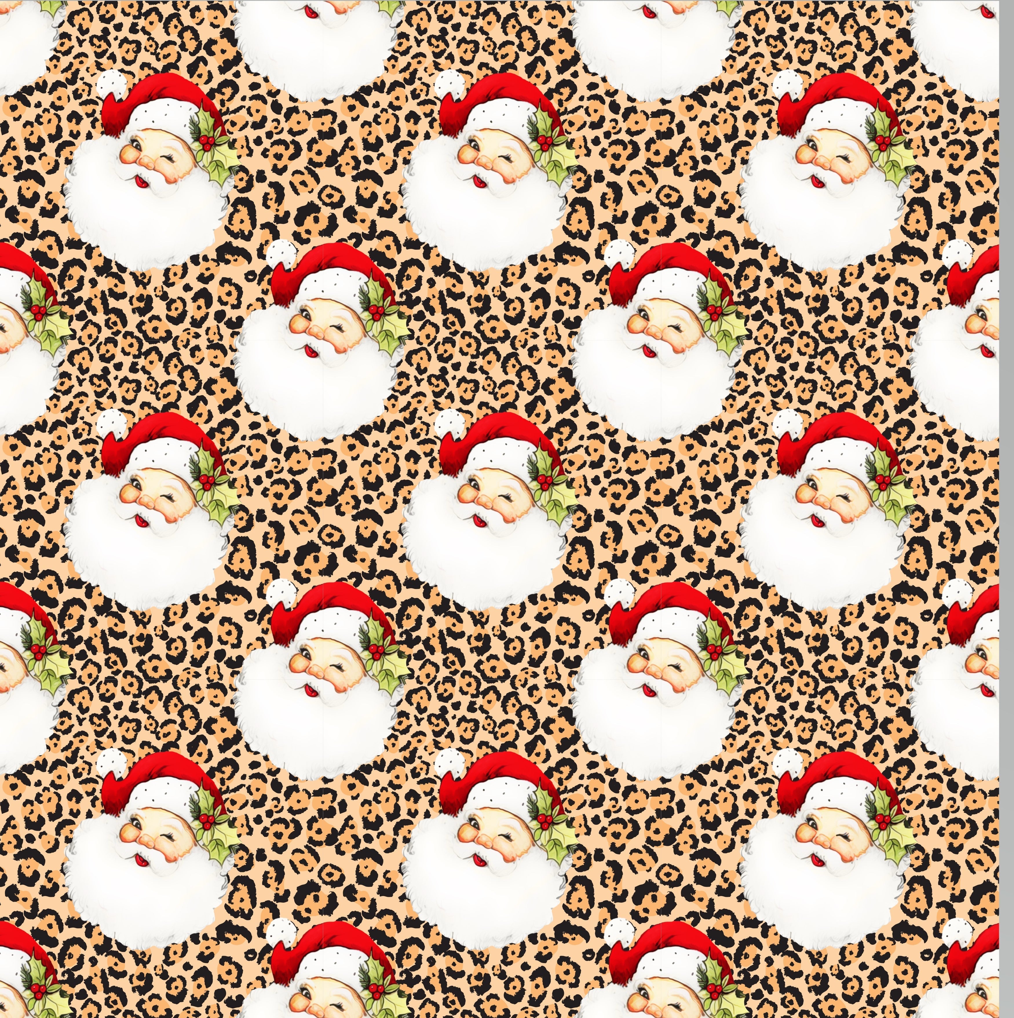 Vintage Santas Leopard Pattern Vinyl 12" x 12" - The Vinyl Haus Main image