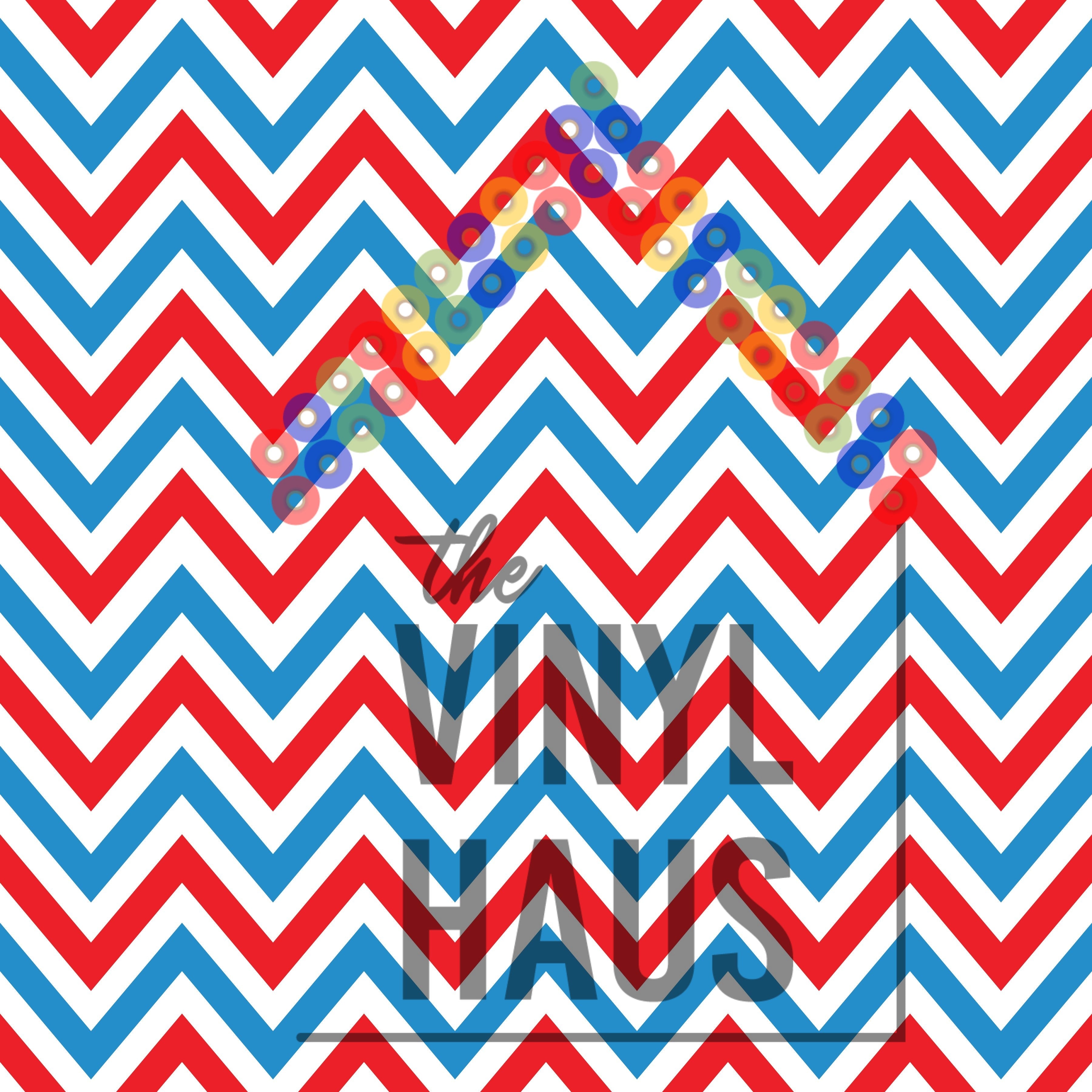 Dr. Seuss Chevron Pattern Vinyl 12" x 12" - The Vinyl Haus
