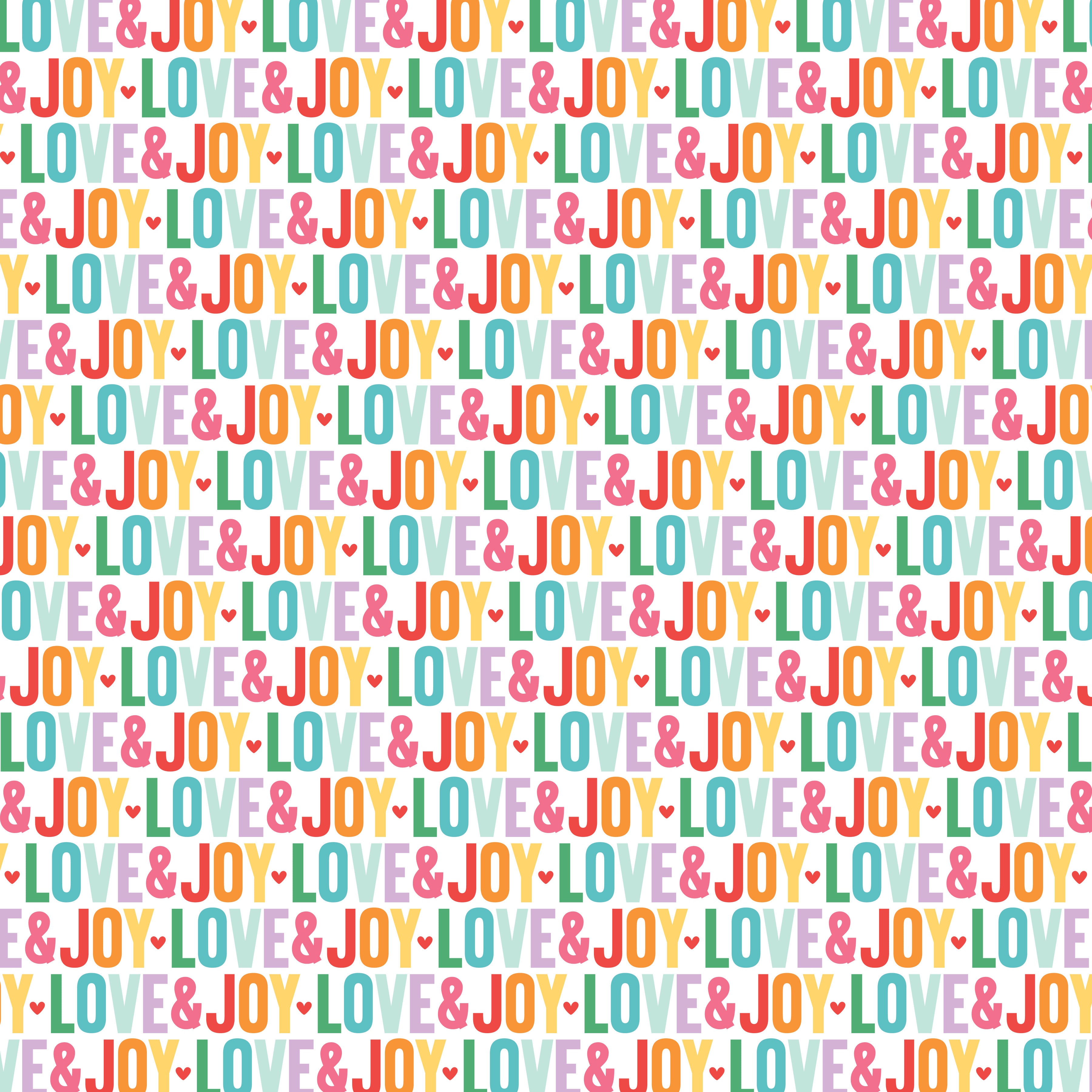 Bright Rainbow Love and Joy Pattern Vinyl 12" x 12" - The Vinyl Haus Main image