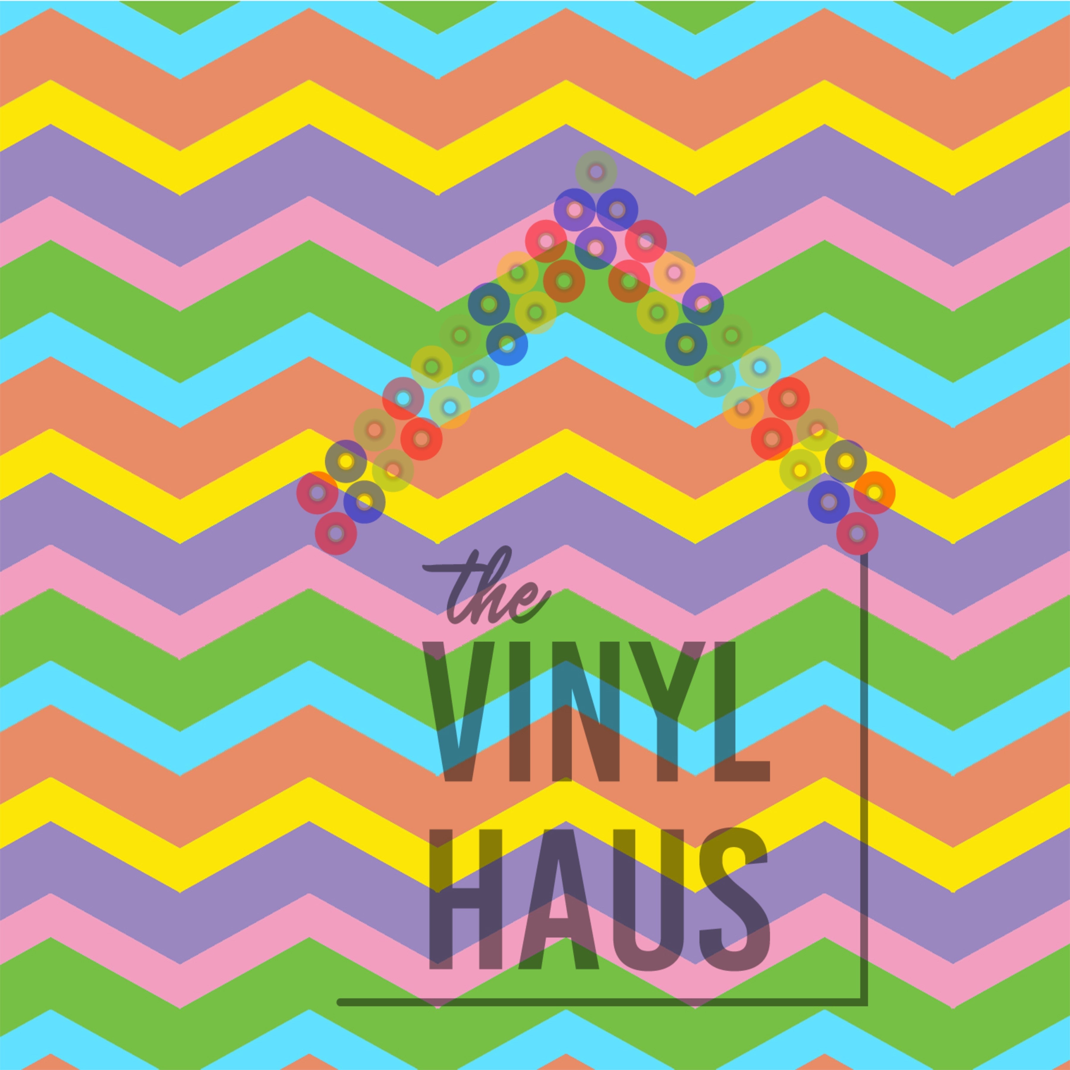 Dr Seuss' Oh the Places You'll Go Chevron Pattern Vinyl 12" x 12" - The Vinyl Haus Main image
