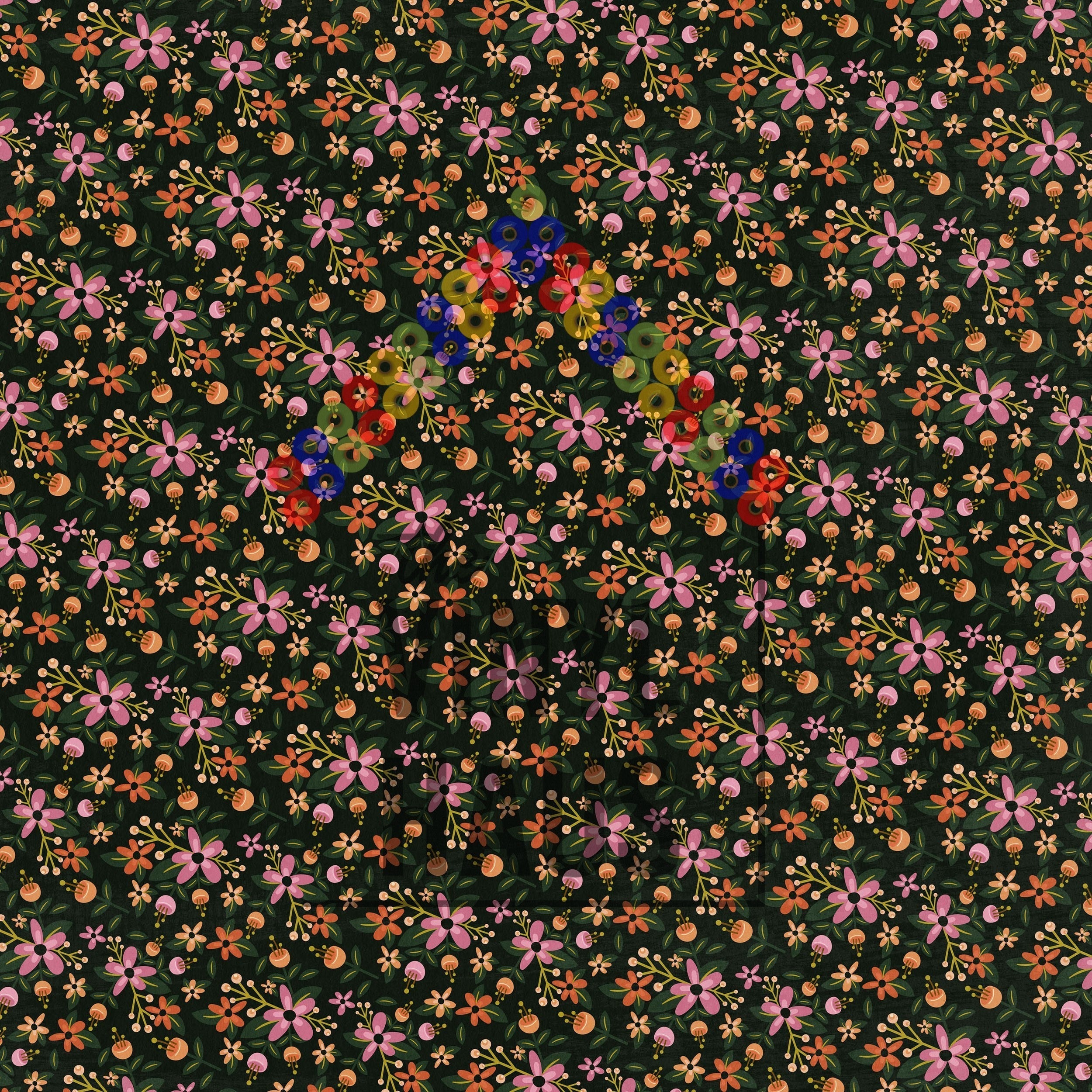 Fall Flowers Pattern Vinyl 12" x 12" - The Vinyl Haus