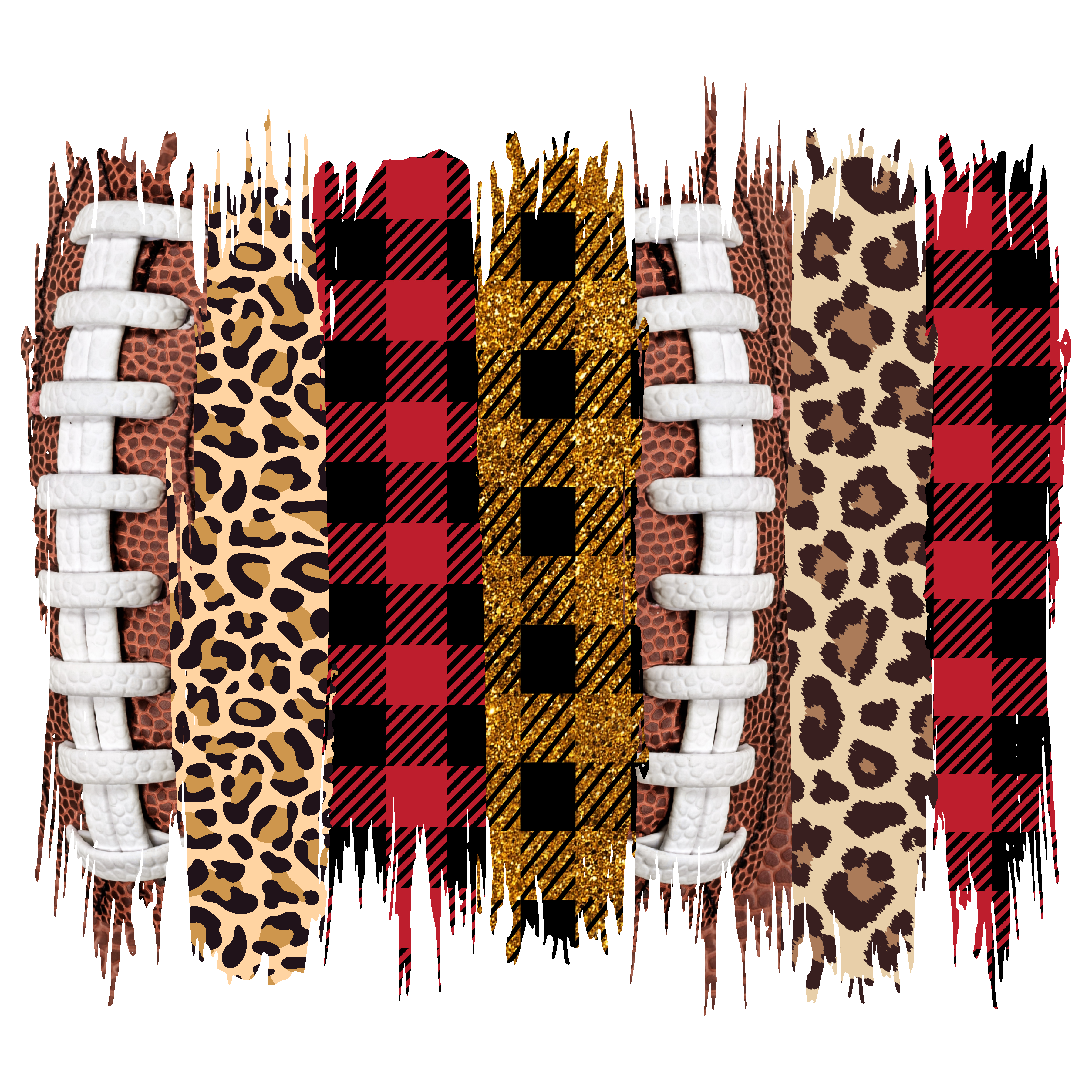 Football Brushstroke Patterned Vinyl 12" x 12" - The Vinyl Haus
