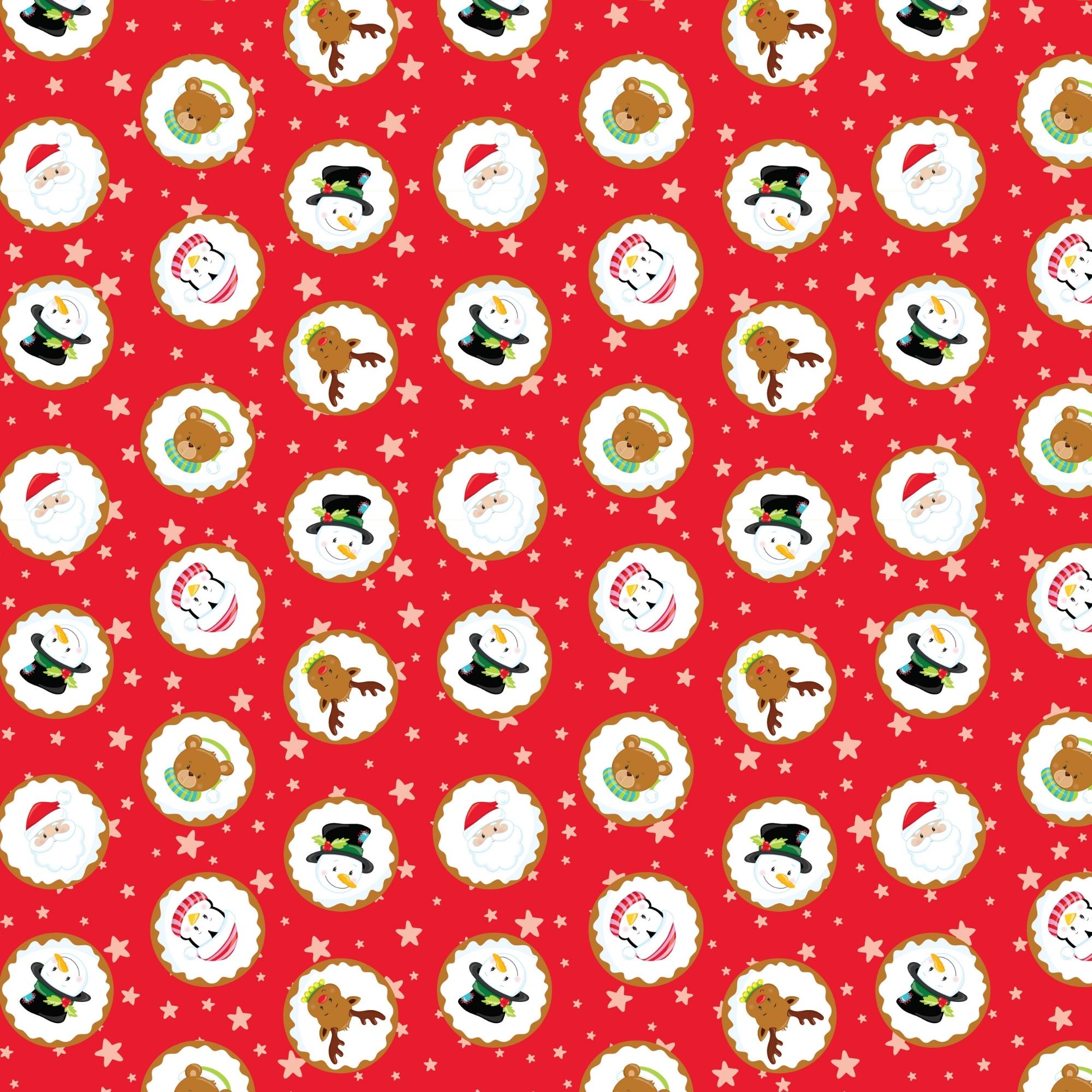 Cute Holiday Characters Patterned Vinyl 12" x 12" - The Vinyl Haus Main image