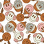 Retro Holiday Smiley Faces Patterned Vinyl 12" x 12" - The Vinyl Haus