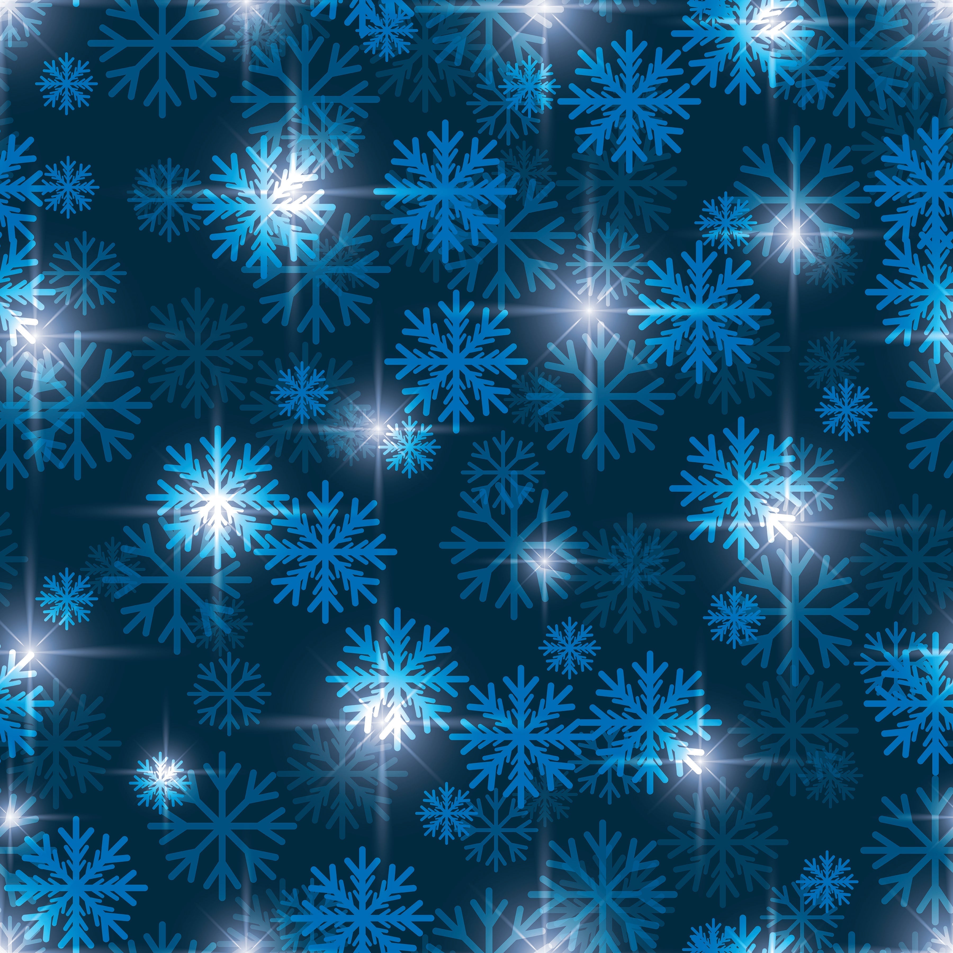 Illuminated Snowflakes Patterned Vinyl 12" x 12" - The Vinyl Haus Main image