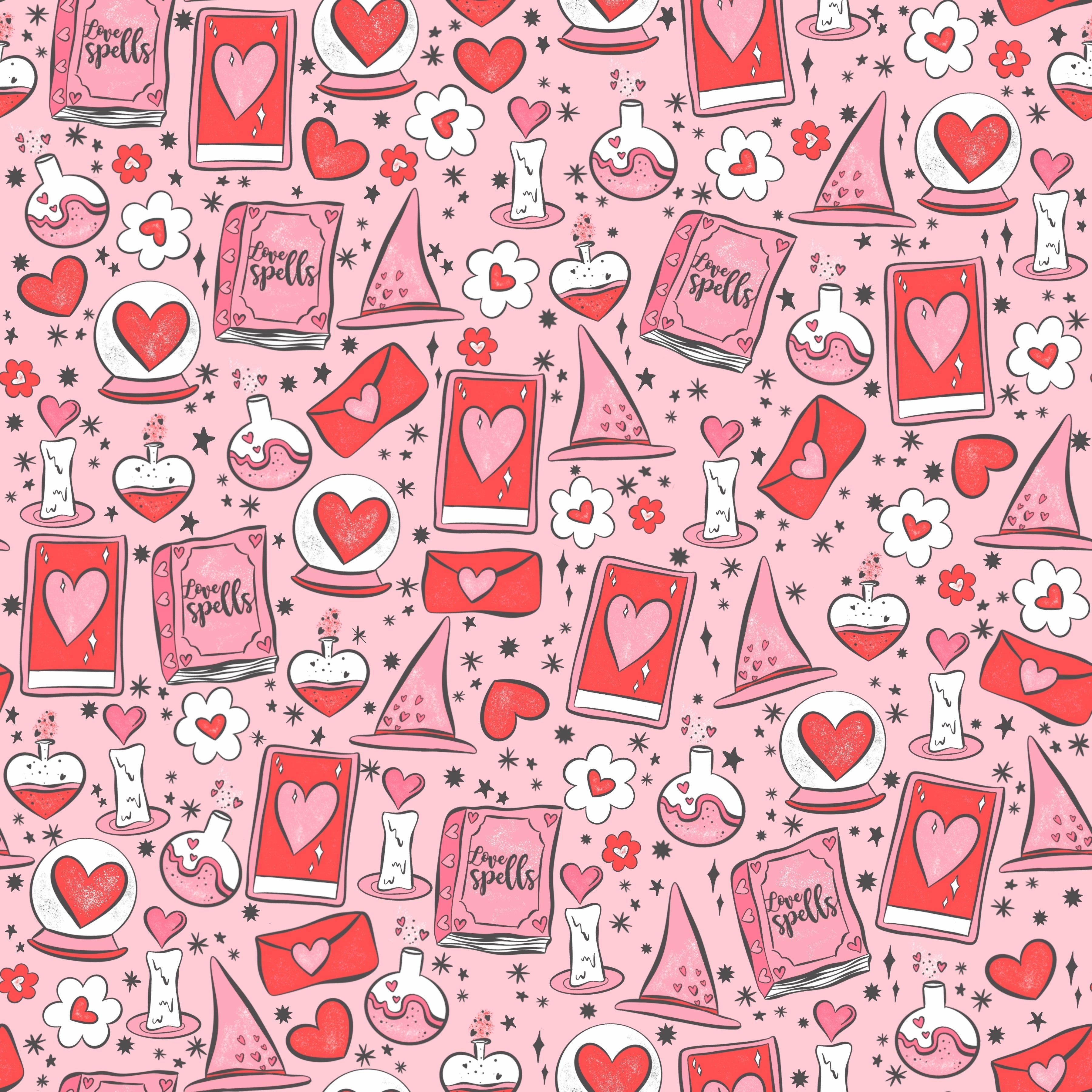 Love Spells Patterned Vinyl 12" x 12" - The Vinyl Haus Main image