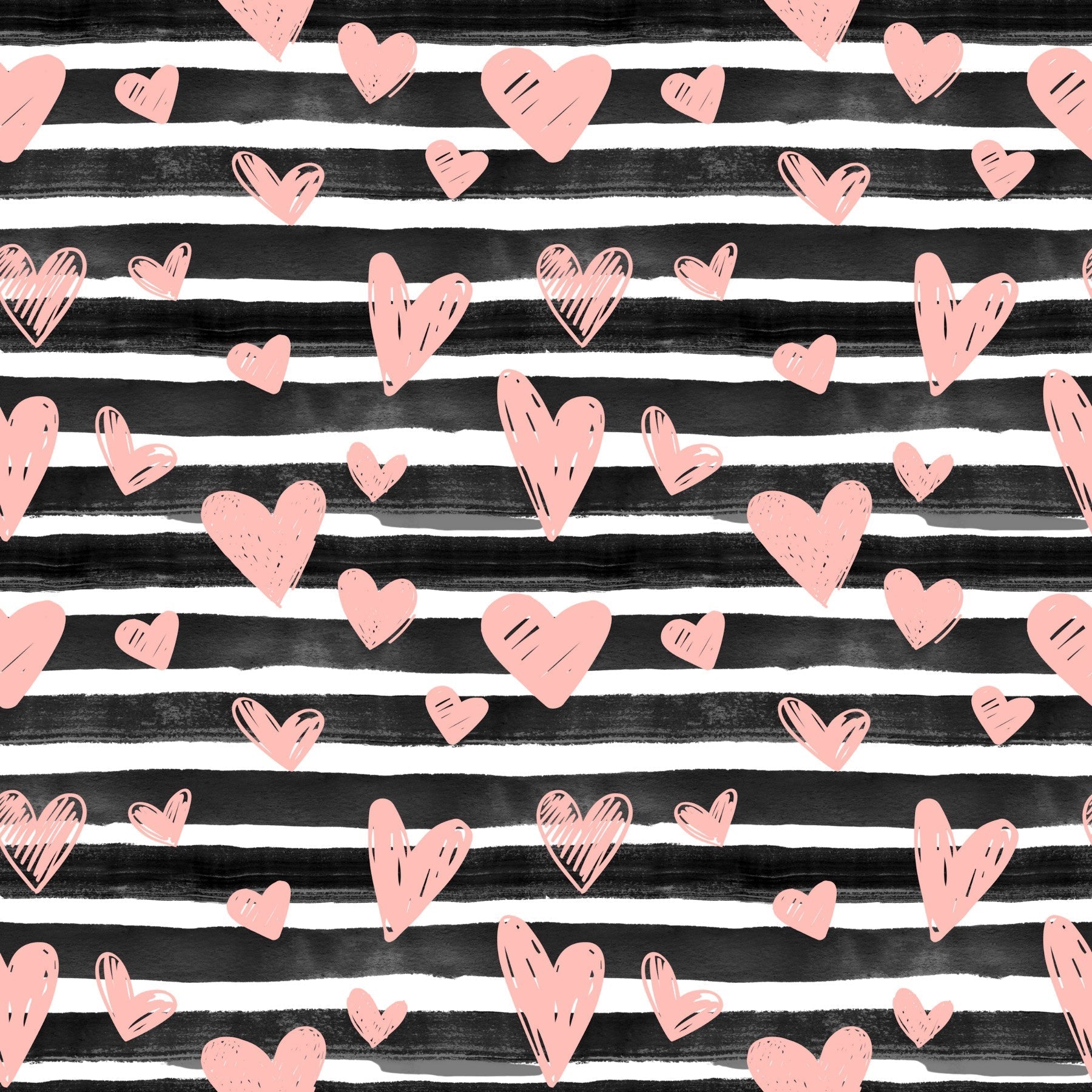 Hearts and Stripes Patterned Vinyl 12" x 12" - The Vinyl Haus