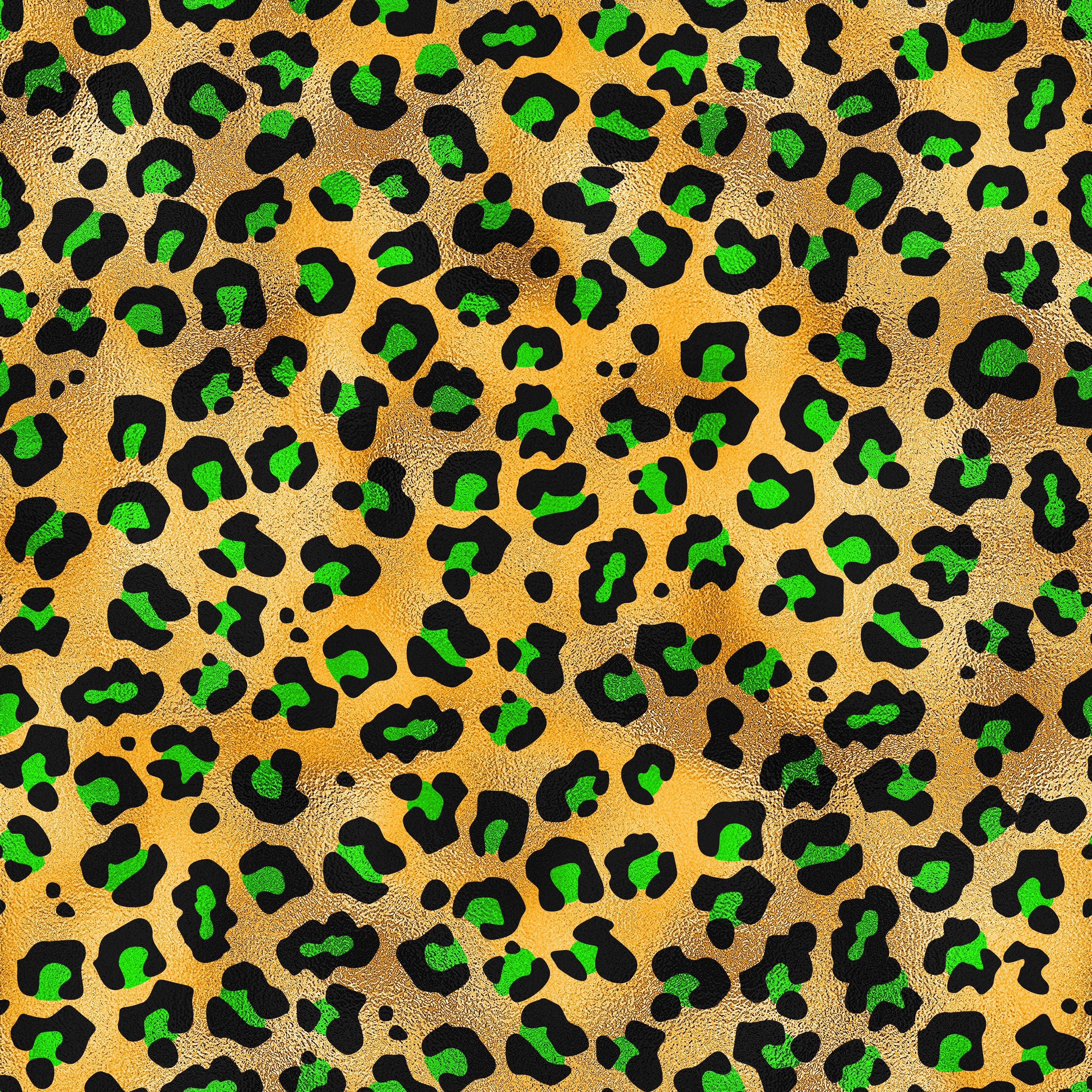 Gold and Green Leopard Patterned Vinyl 12" x 12" - The Vinyl Haus