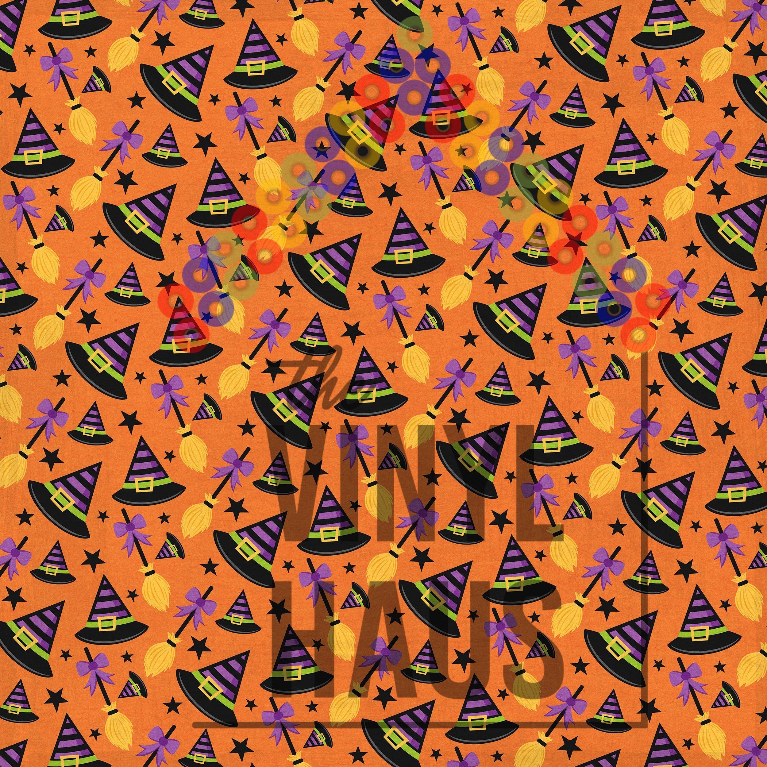 Witch Hat Pattern Vinyl 12" x 12" - The Vinyl Haus Main image
