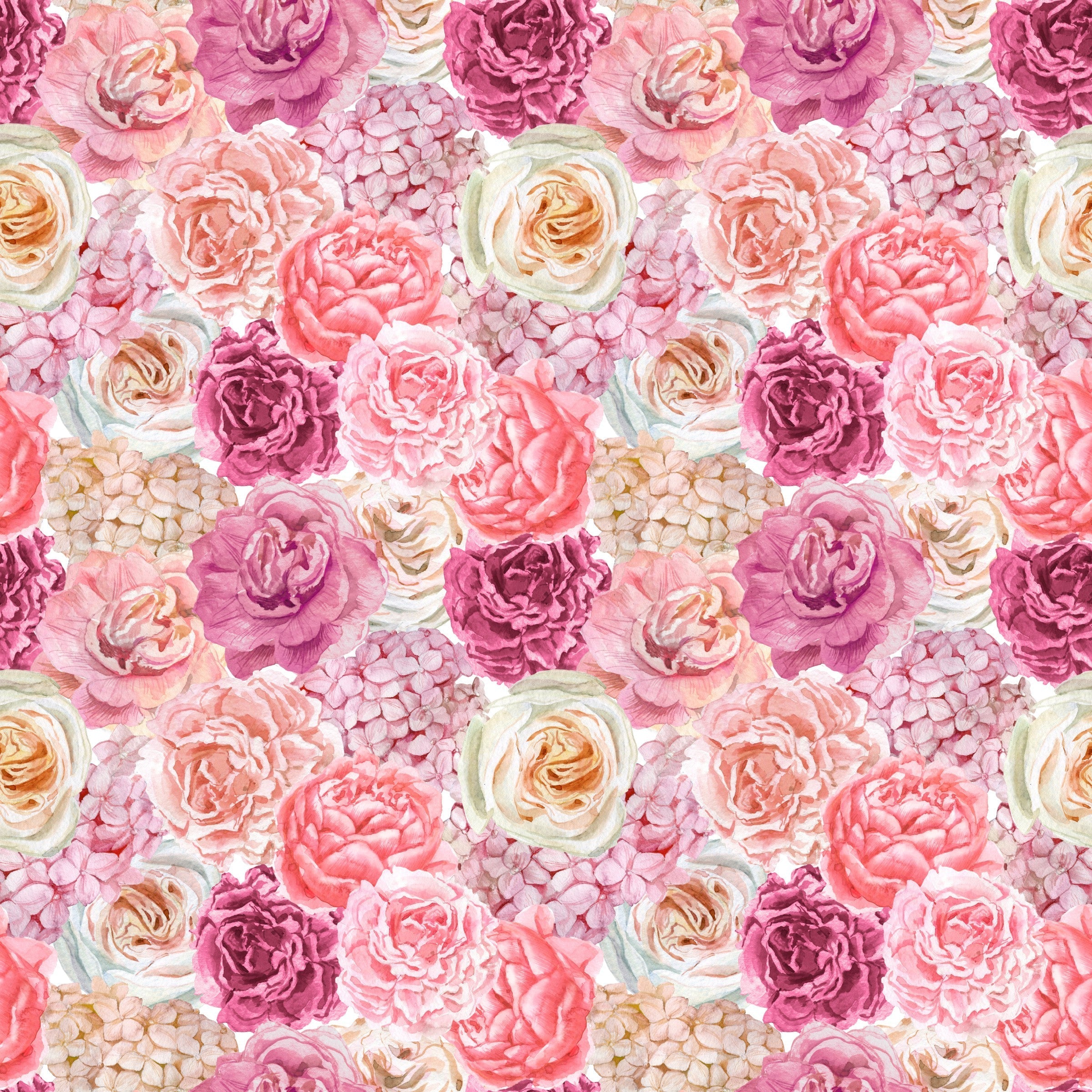 Pink Flowers Patterned Vinyl 12" x 12" - The Vinyl Haus
