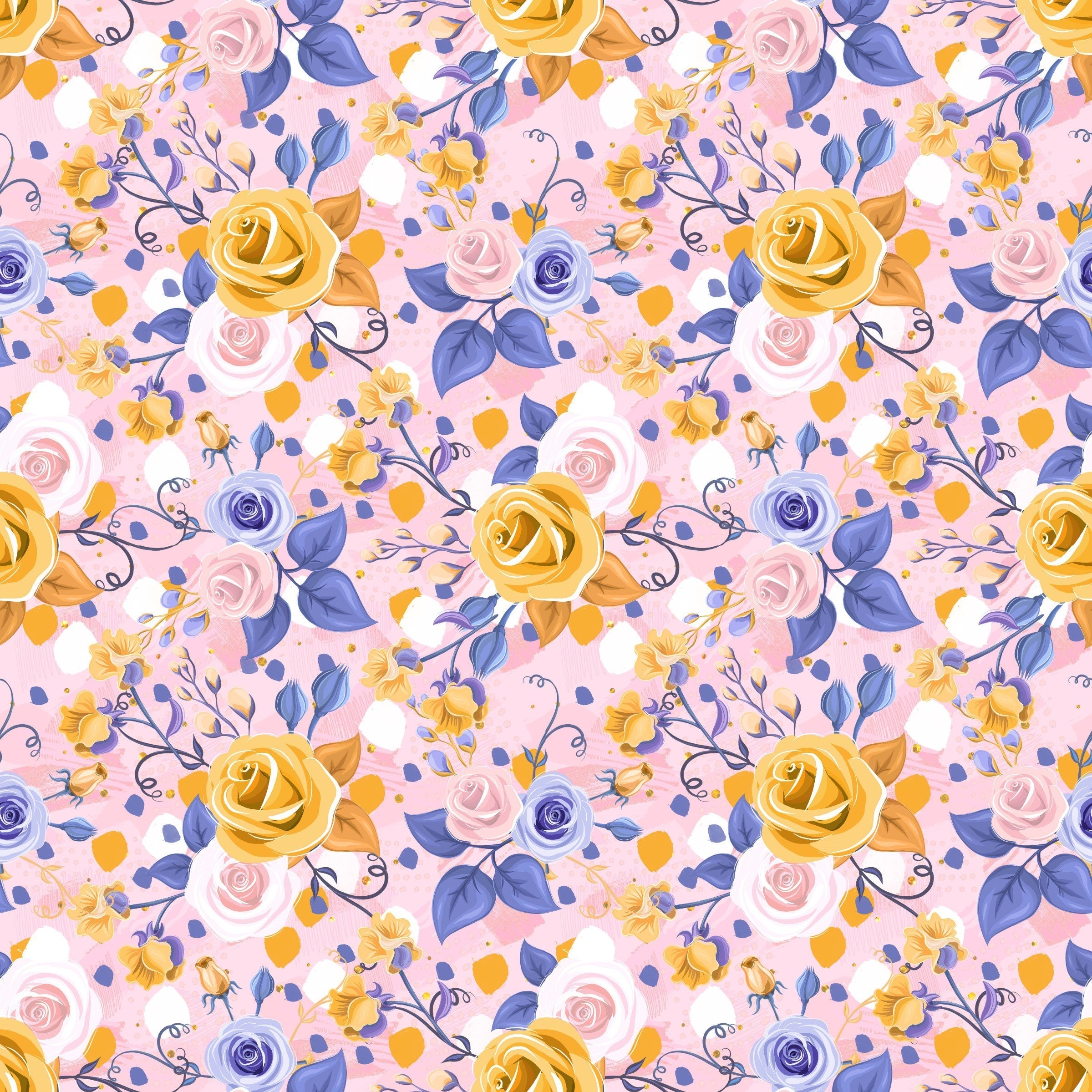 Roses and Vines Patterned Vinyl 12" x 12" - The Vinyl Haus Main image