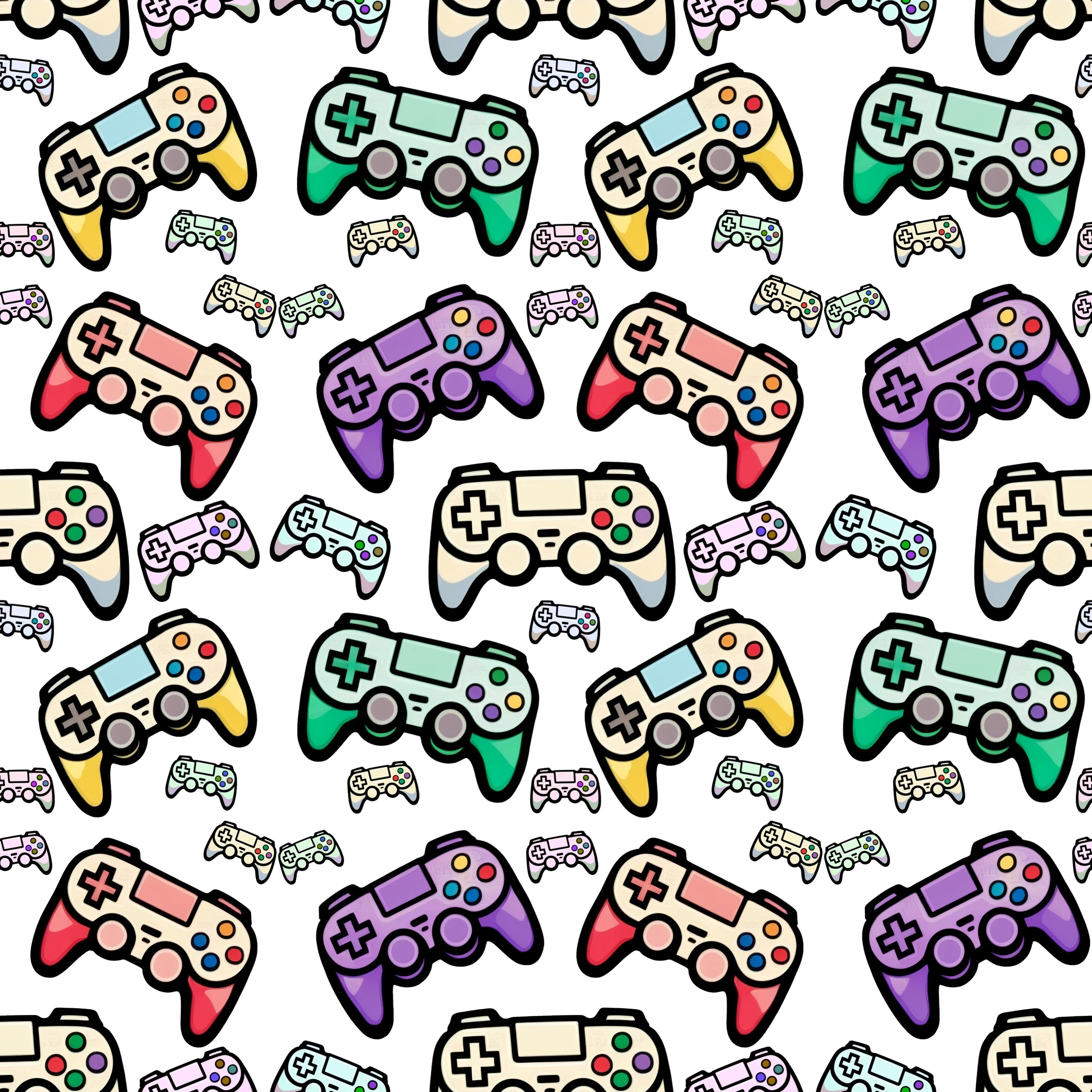 Gaming Controllers Patterned Vinyl 12" x 12" - The Vinyl Haus