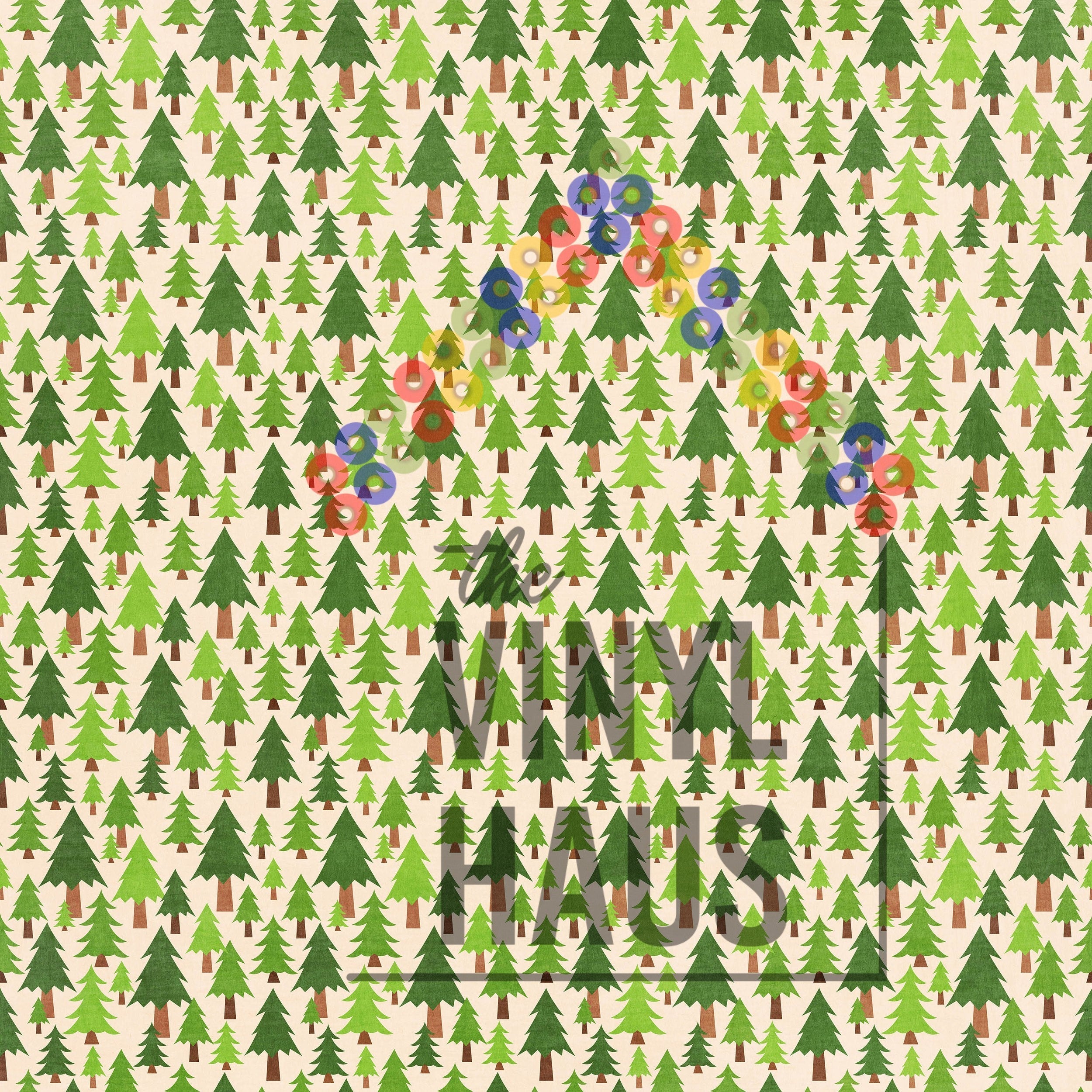 Christmas Trees Pattern Vinyl 12" x 12" - The Vinyl Haus