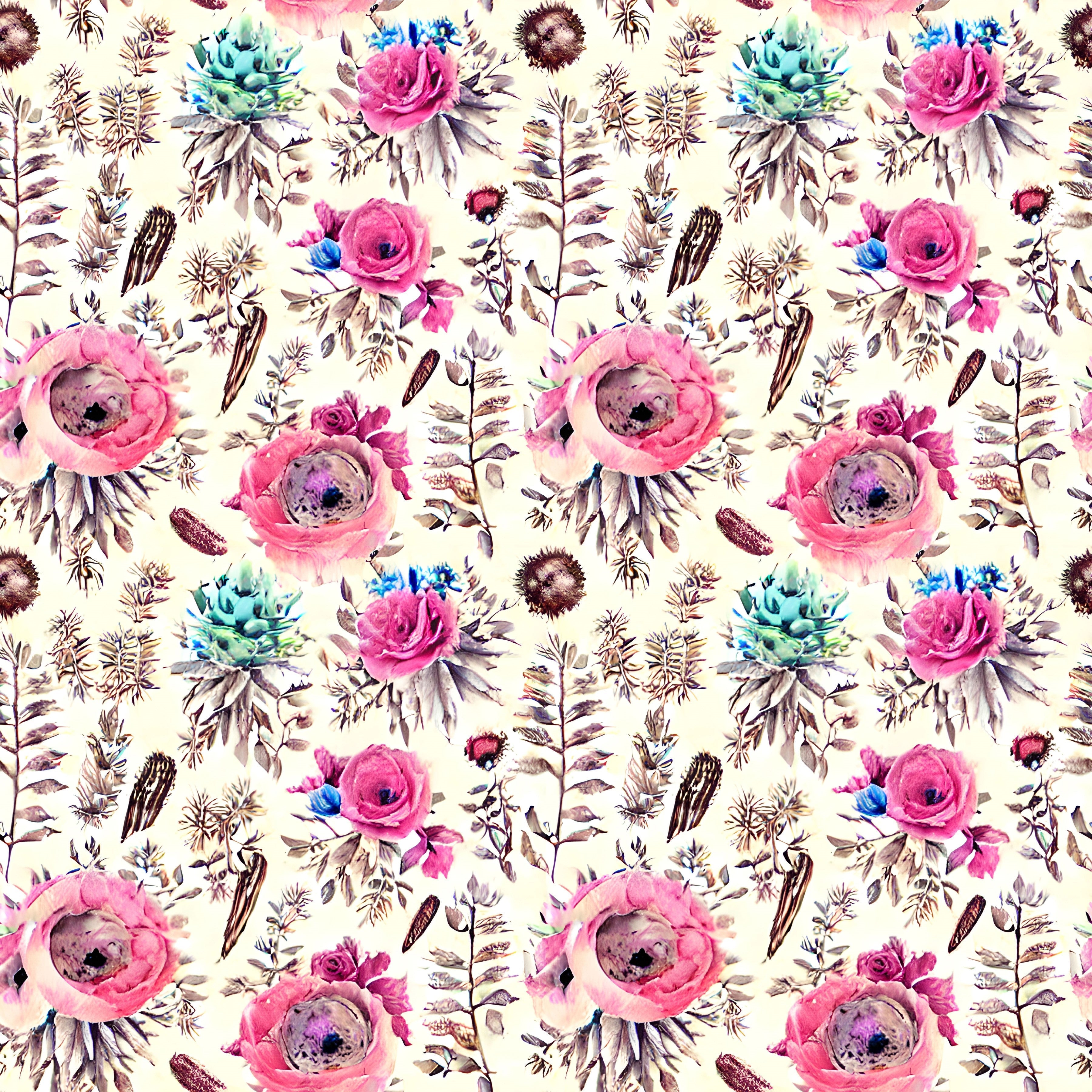 Watercolor Floral Pattern Vinyl 12" x 12" - The Vinyl Haus Main image