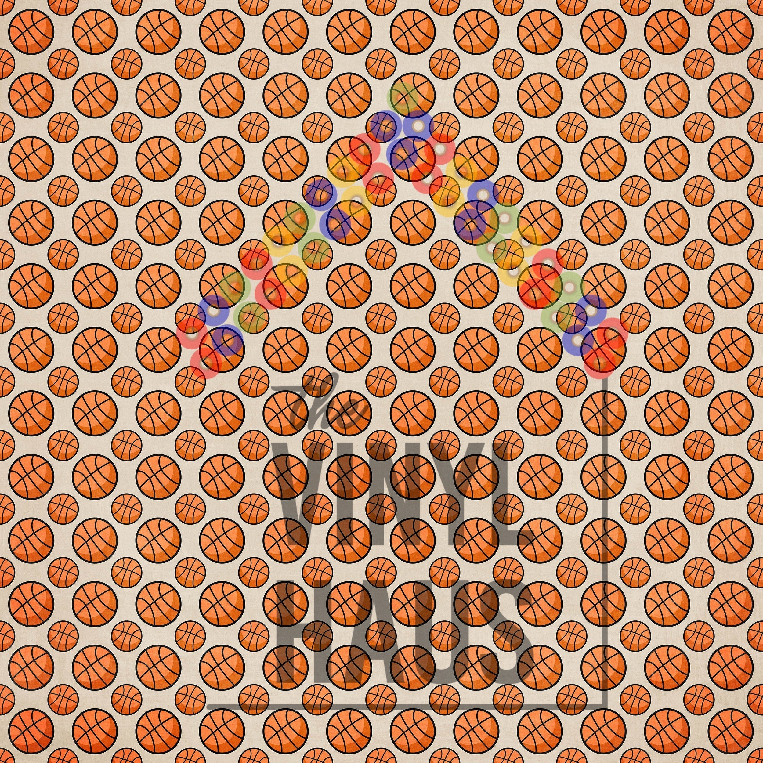 Basketball Pattern Vinyl 12" x 12" - The Vinyl Haus