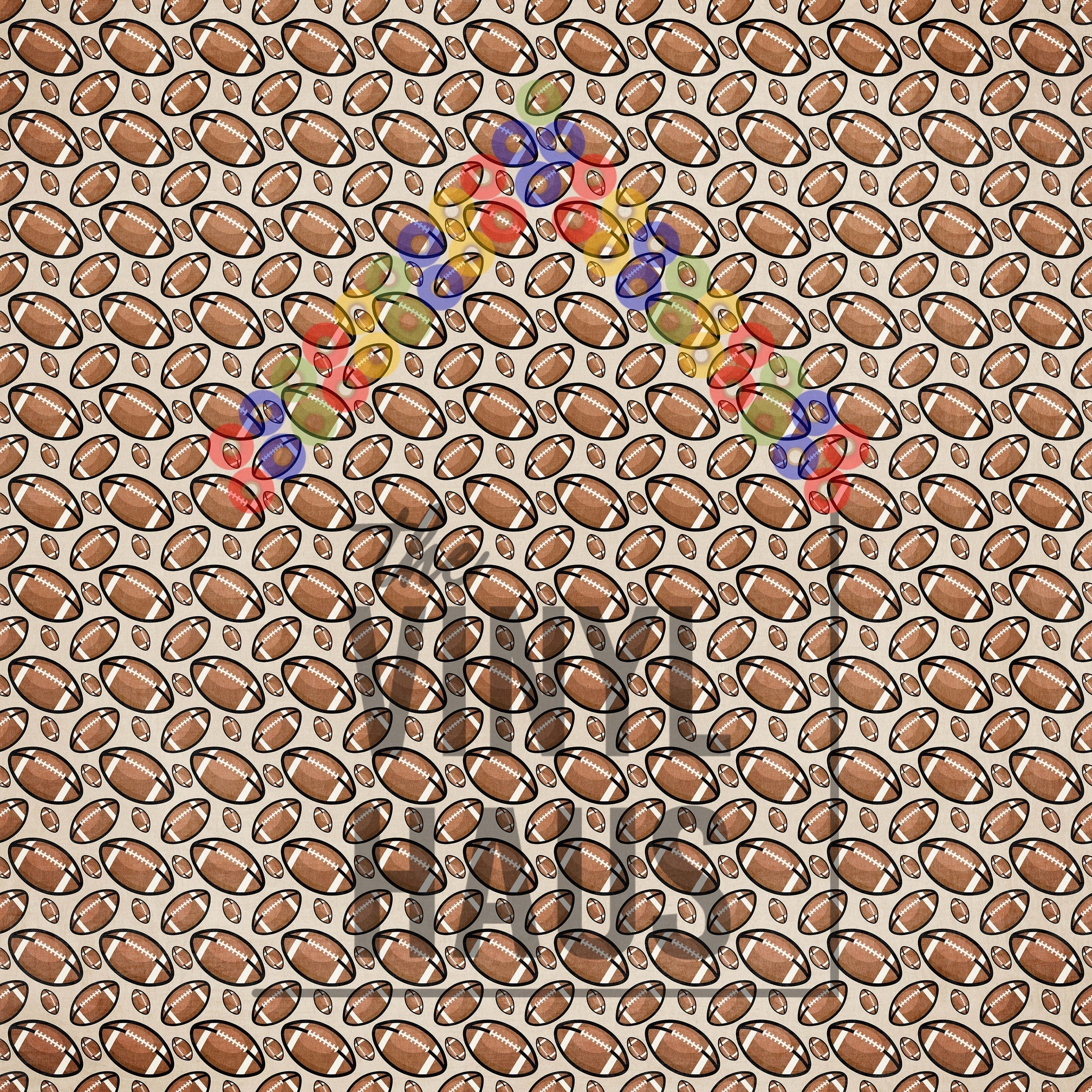 Football Pattern Vinyl 12" x 12" - The Vinyl Haus Main image