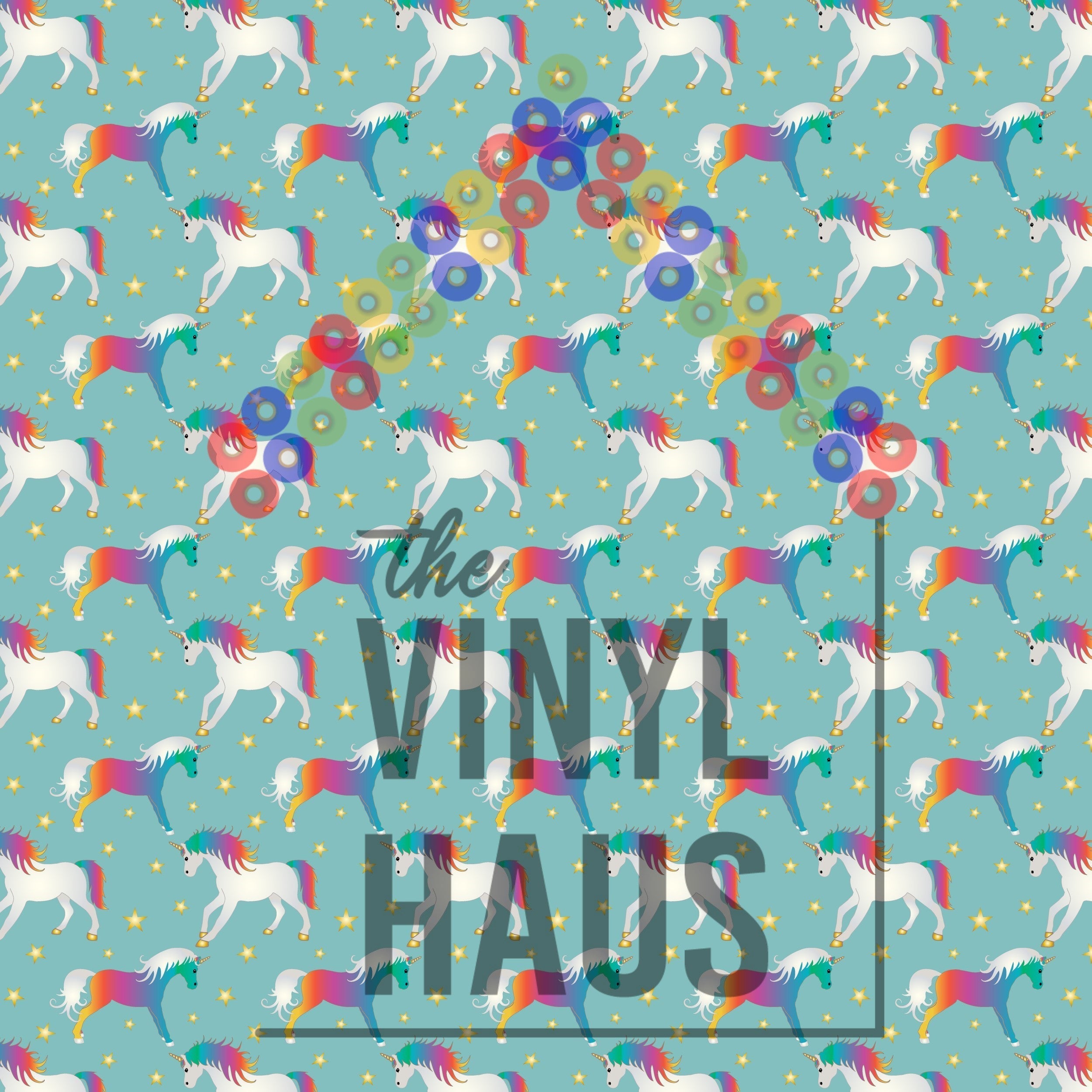Unicorns Pattern Vinyl 12" x 12" - The Vinyl Haus Main image