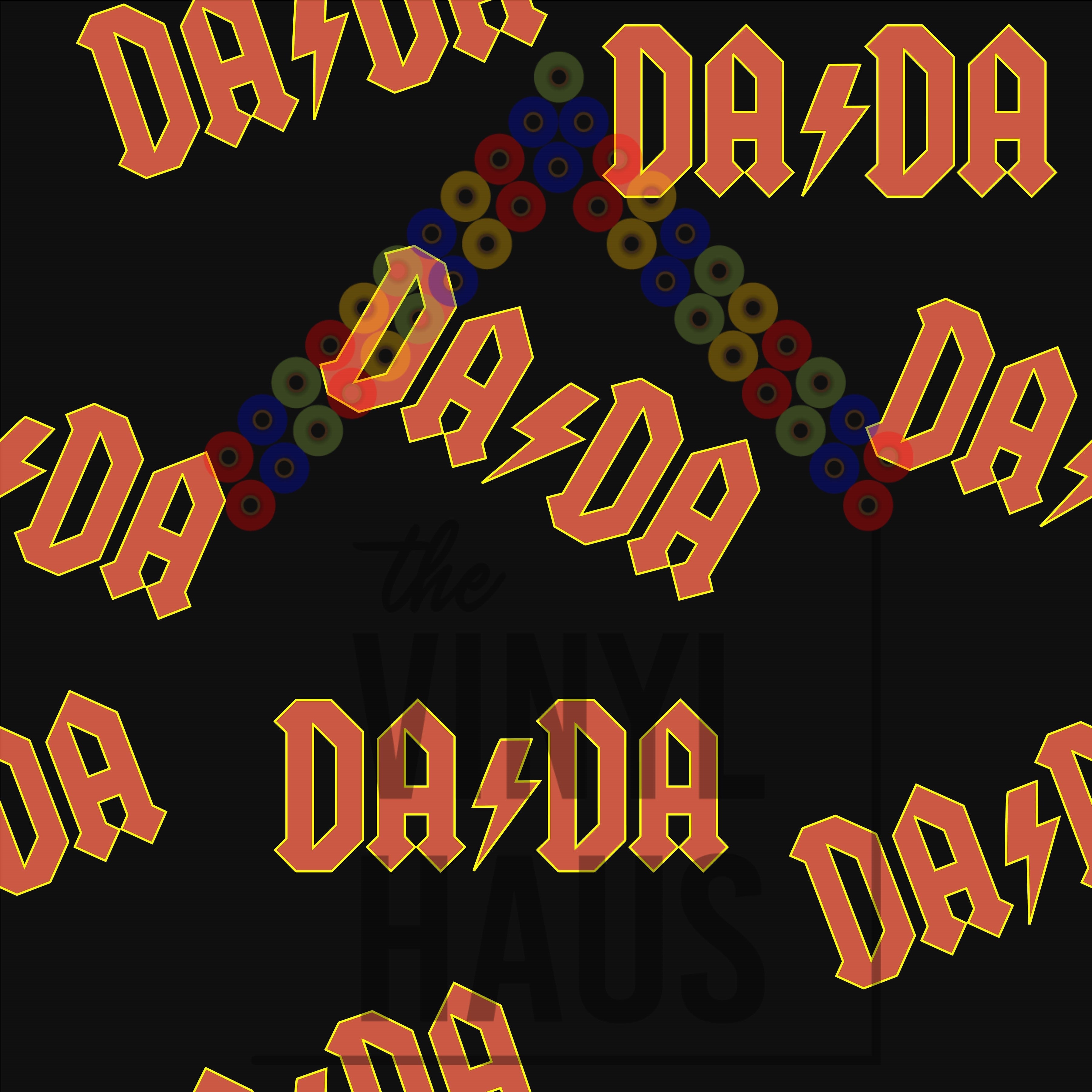 Father's Day "DA DA" Pattern Vinyl 12" x 12" - The Vinyl Haus Main image