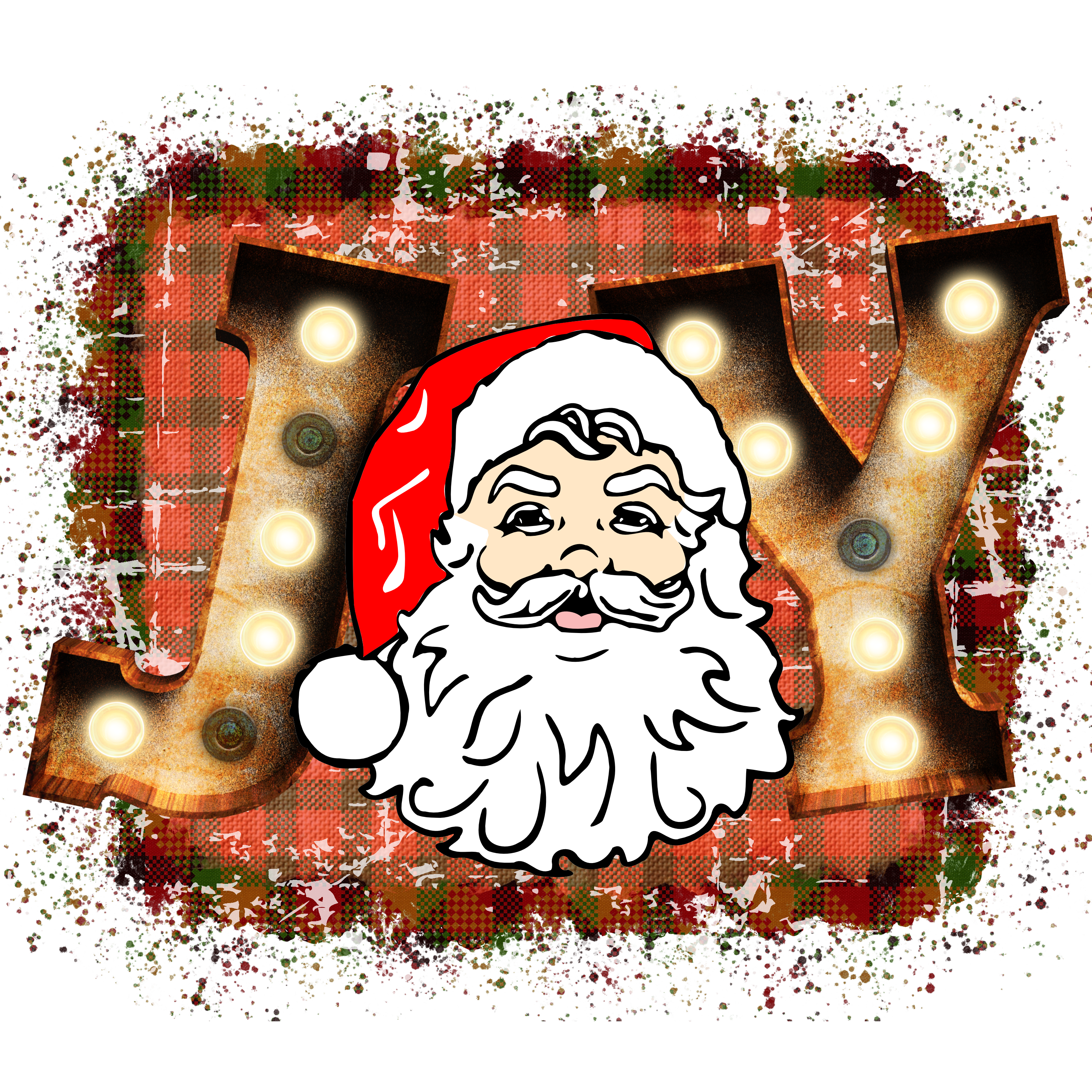 Sublimation Prints - Santa Joy - The Vinyl Haus