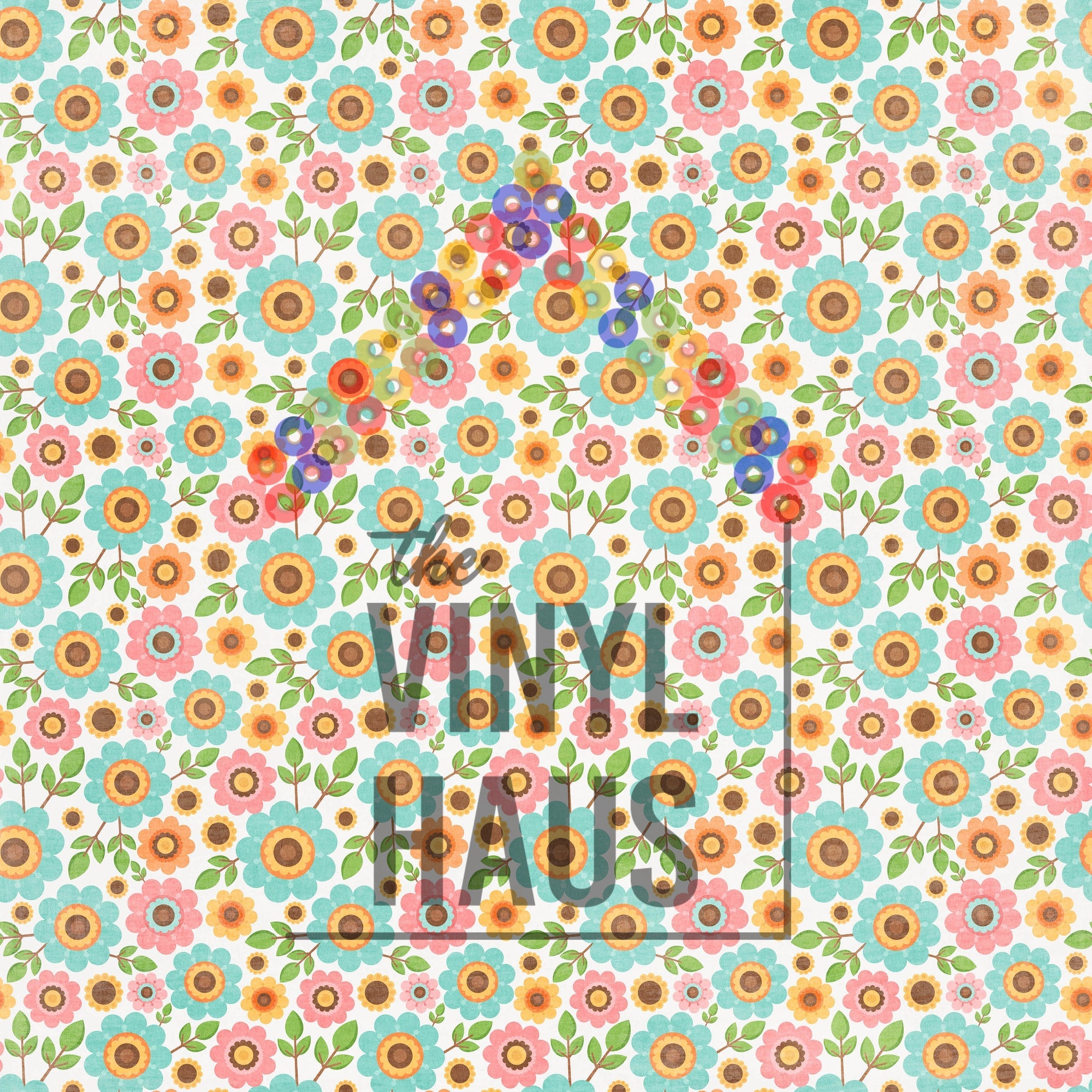 Spring Flowers Pattern Vinyl 12" x 12" - The Vinyl Haus