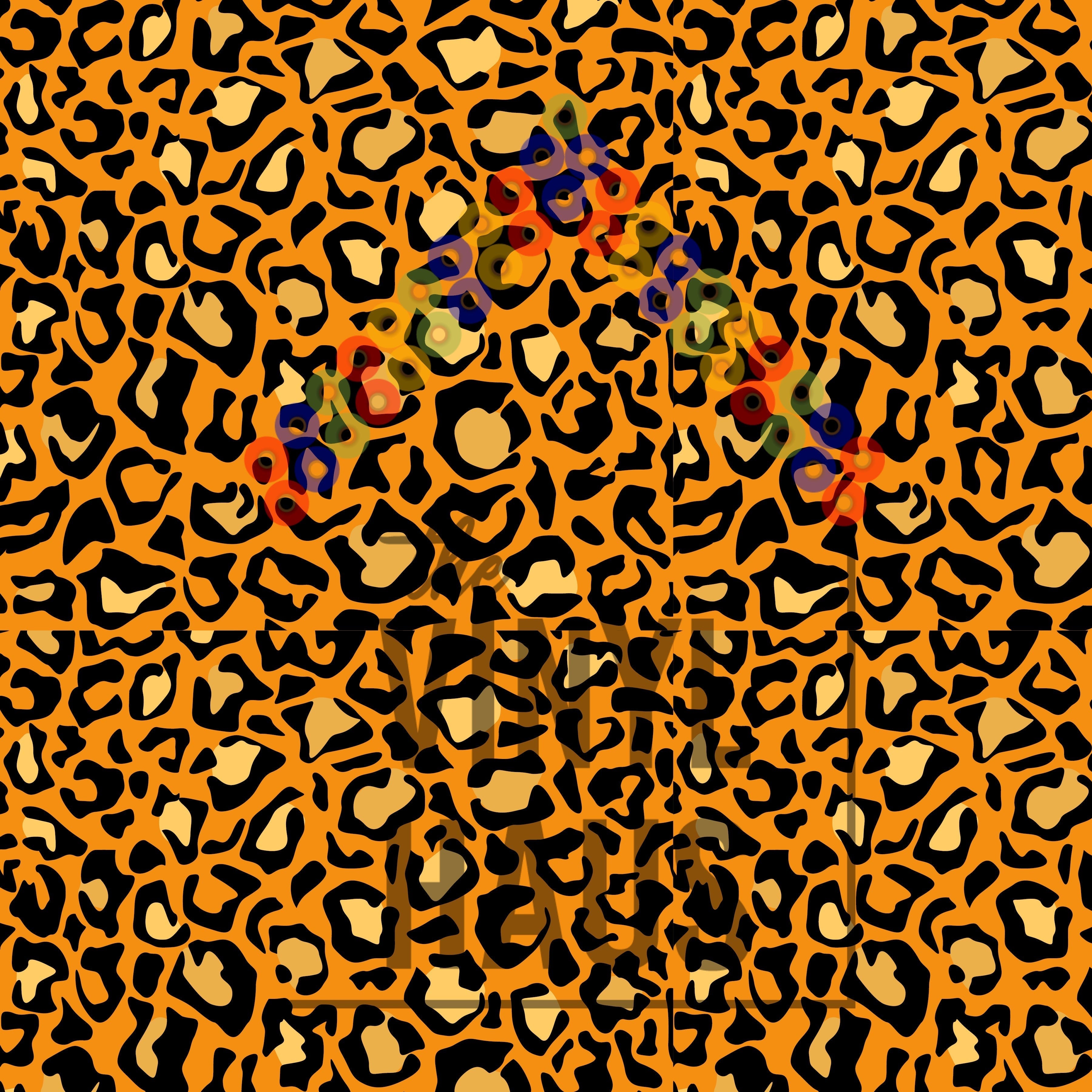 Halloween Cheetah Pattern Vinyl 12" x 12" - The Vinyl Haus Main image