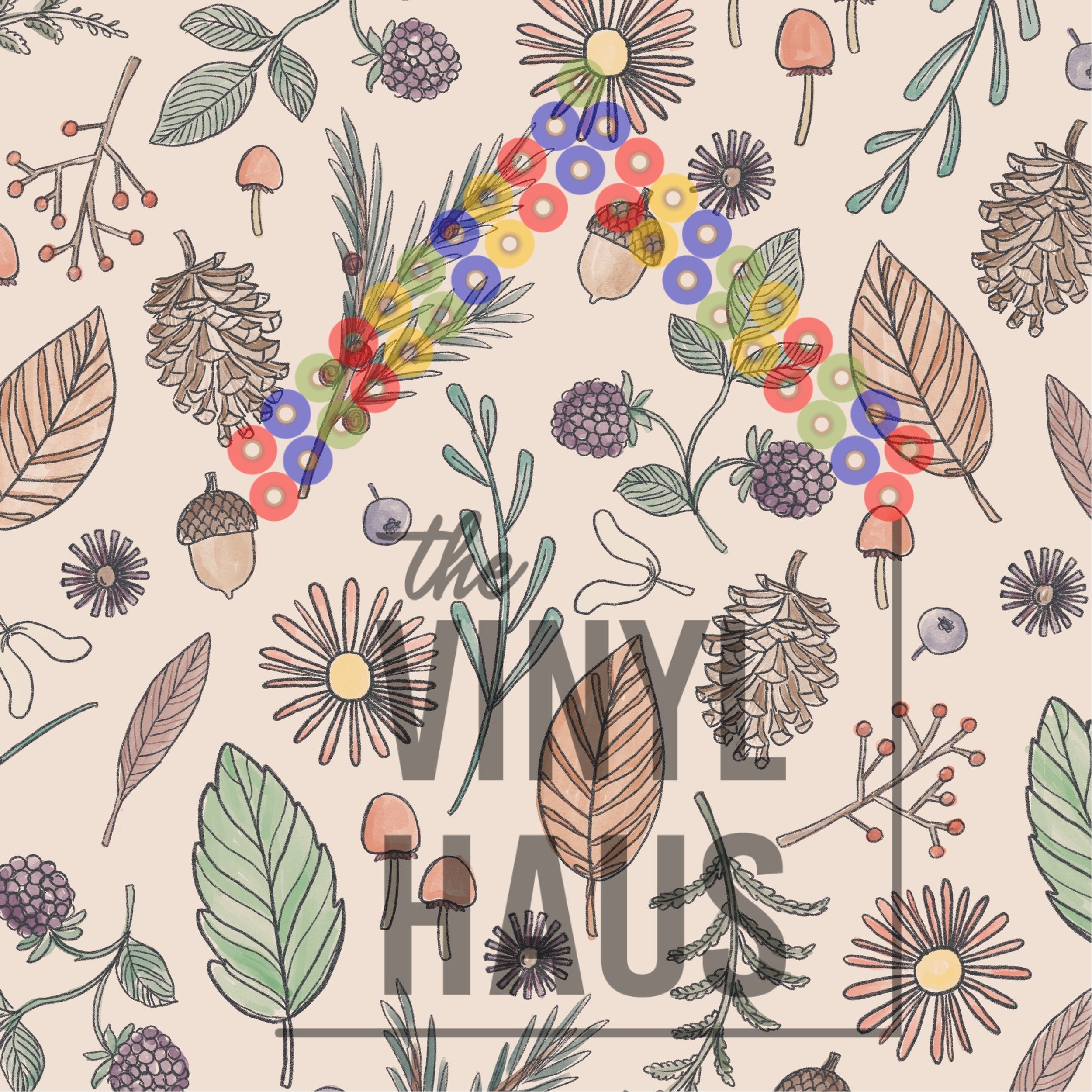 Fall Leaves Pattern Vinyl 12" x 12" - The Vinyl Haus Main image