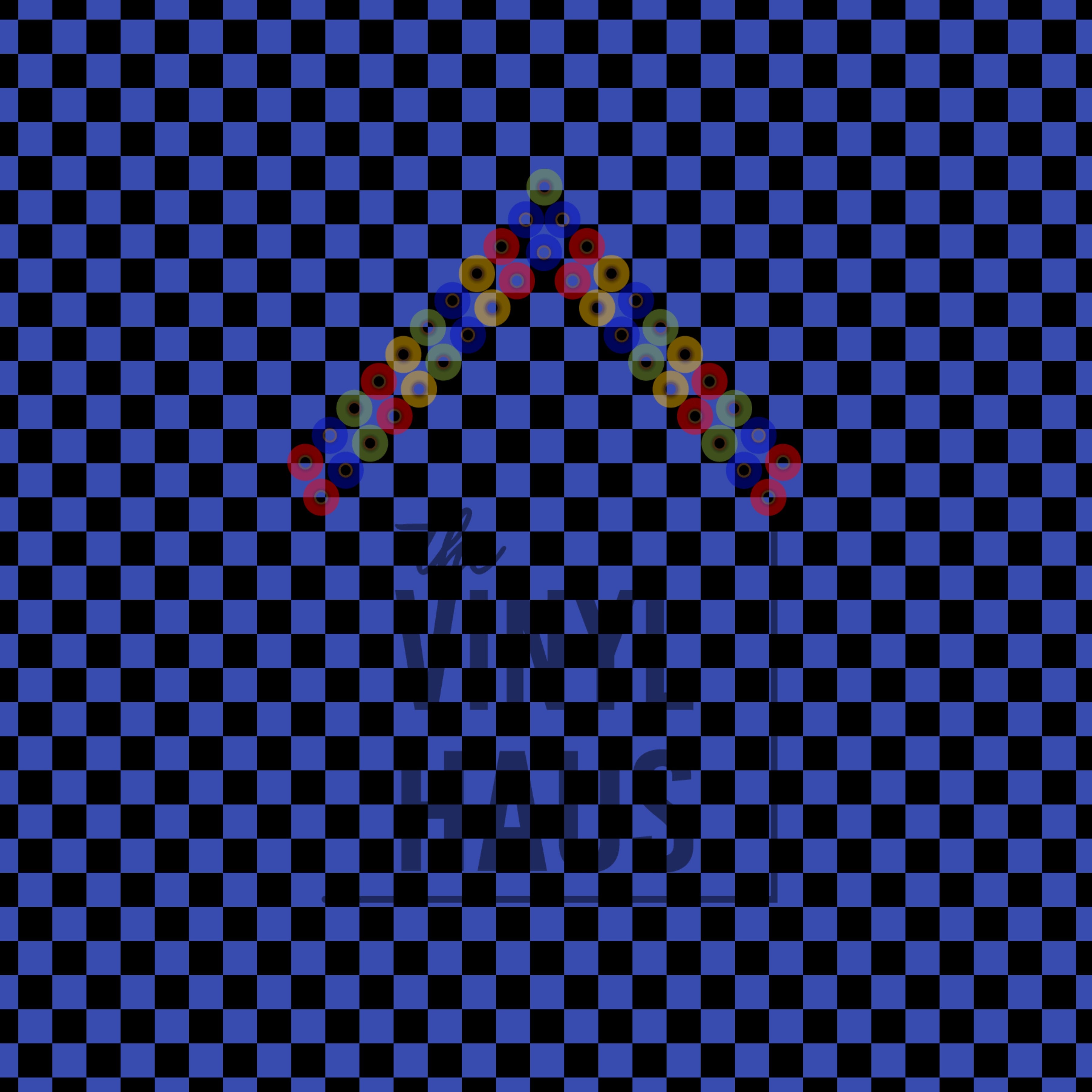 Blue and Black Checkered Pattern Vinyl 12" x 12" - The Vinyl Haus Main image